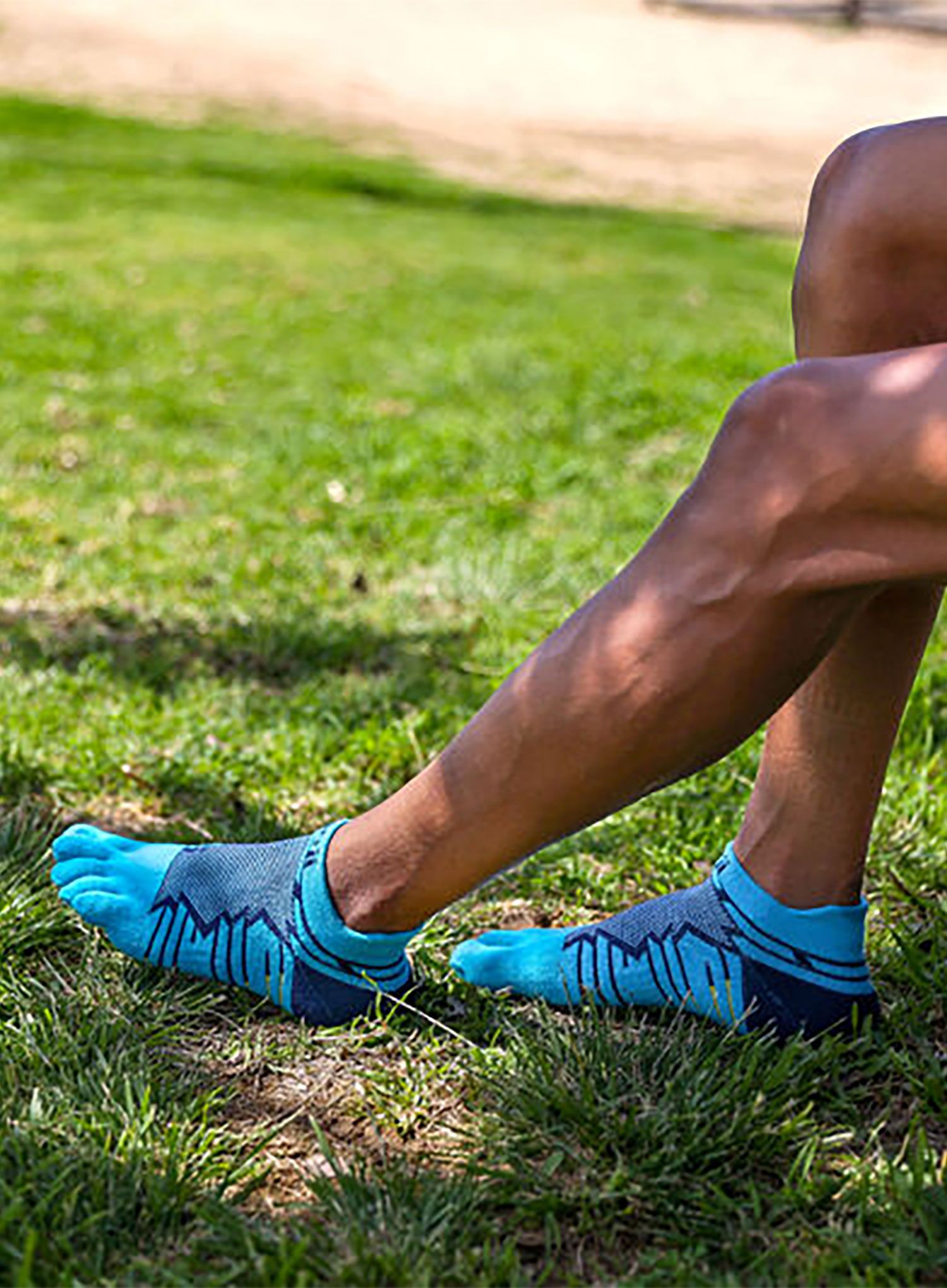 Tekaške nogavice Injinji Ultra Run No-Show - pacific blue