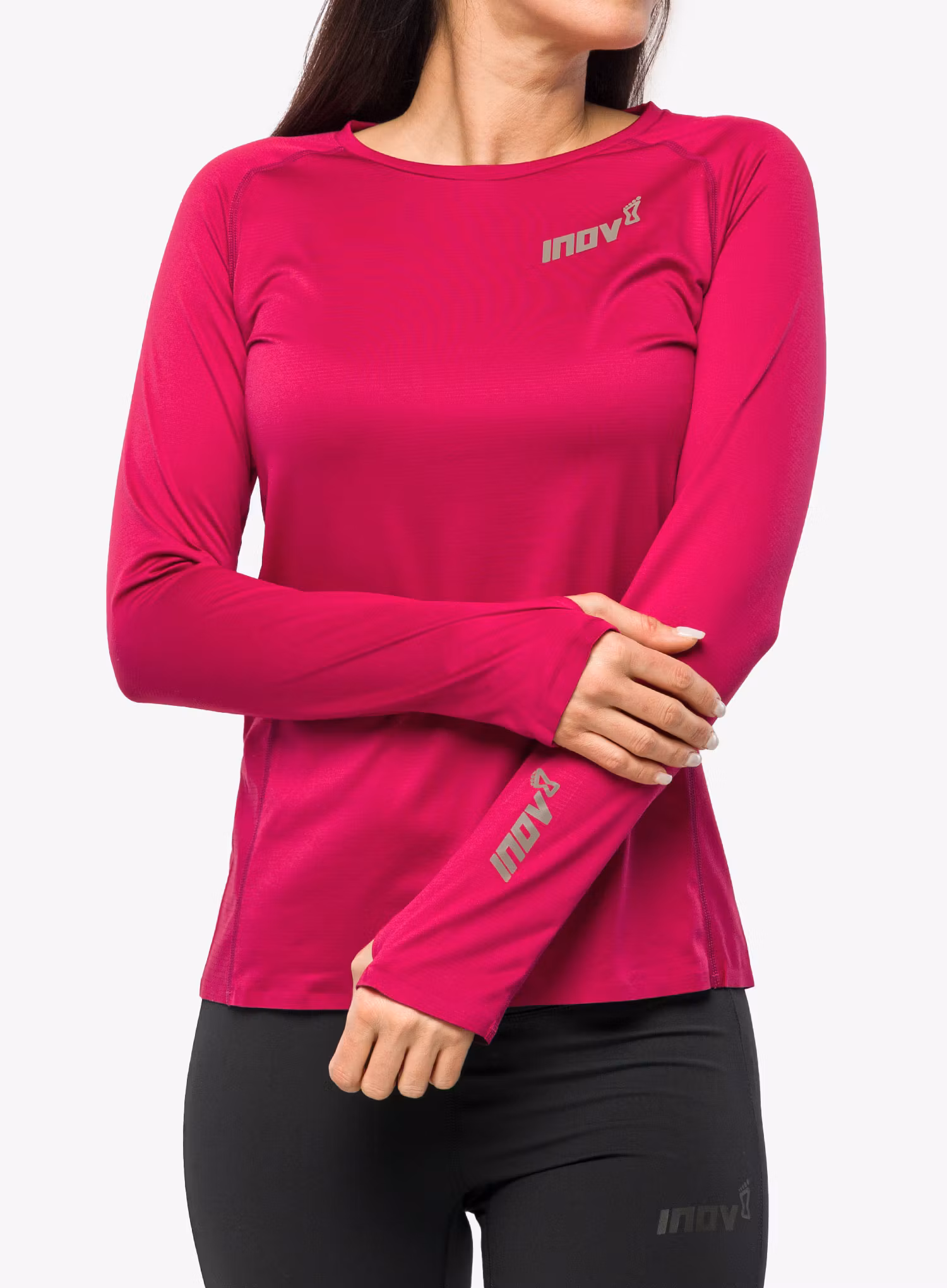 Ženska tekaška jopica Inov-8 Base Elite LS - pink