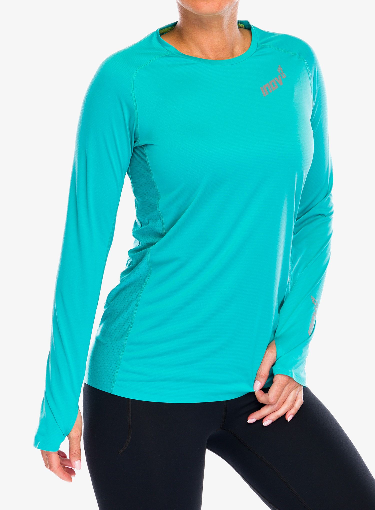 Ženska tekaška jopica Inov-8 Base Elite LS - teal