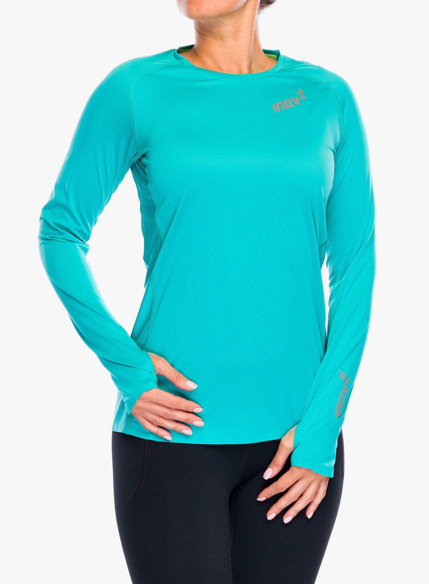 Ženska tekaška jopica Inov-8 Base Elite LS - teal