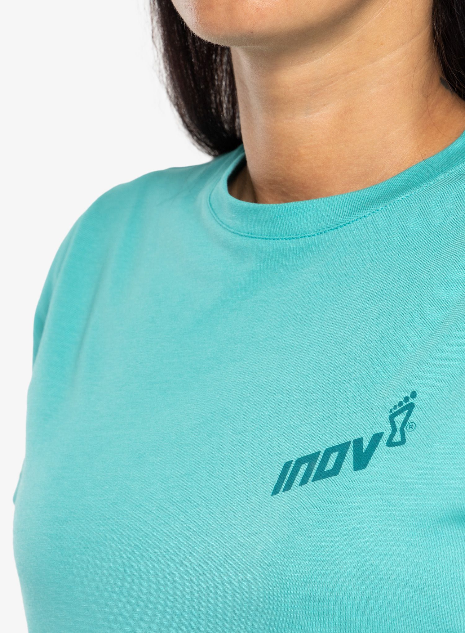 Ženska tekaška majica Inov-8 Graphic Tee SS Brand - teal