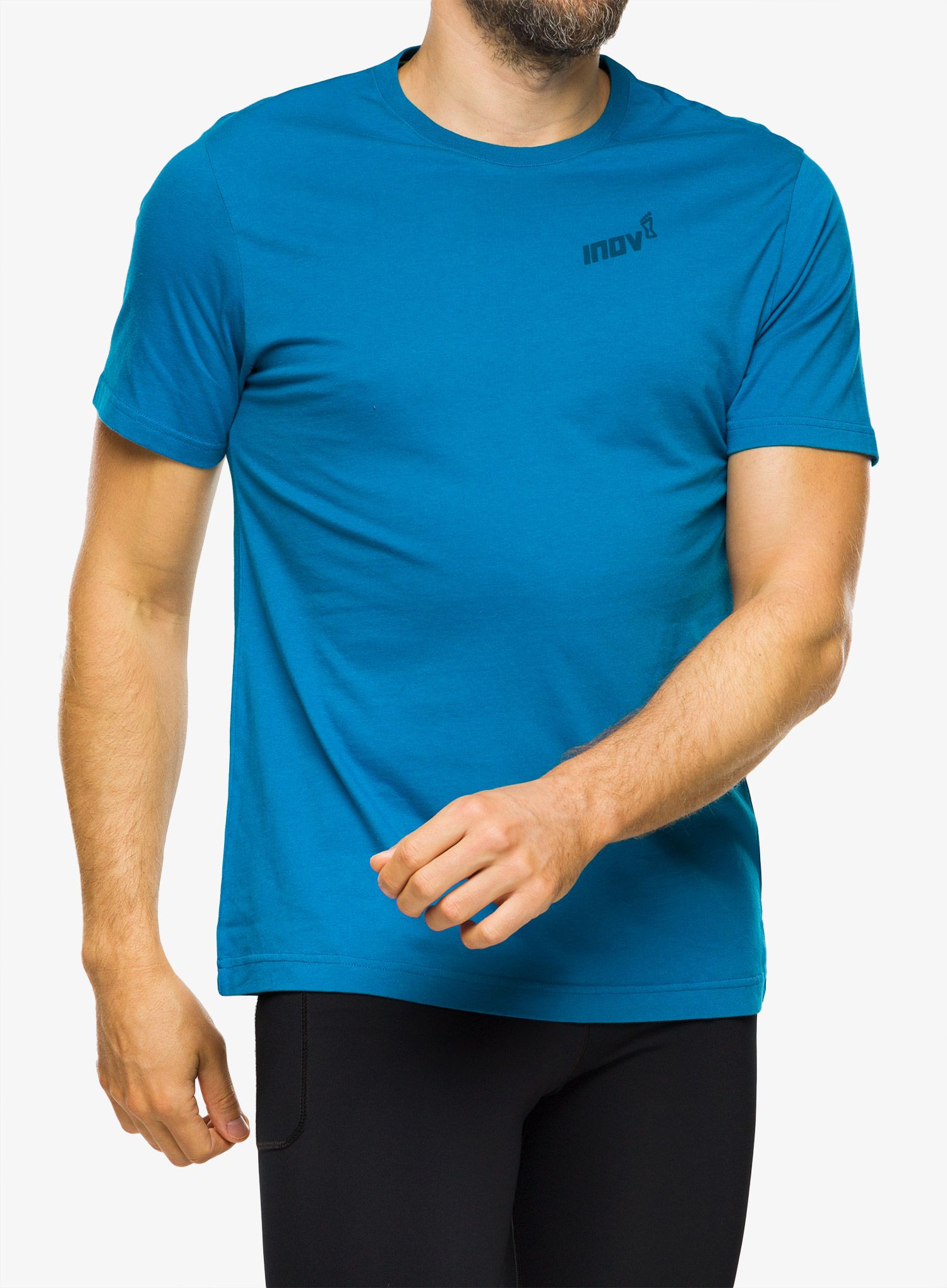Majica s potiskom Inov-8 Graphic Tee SS Footprints - blue