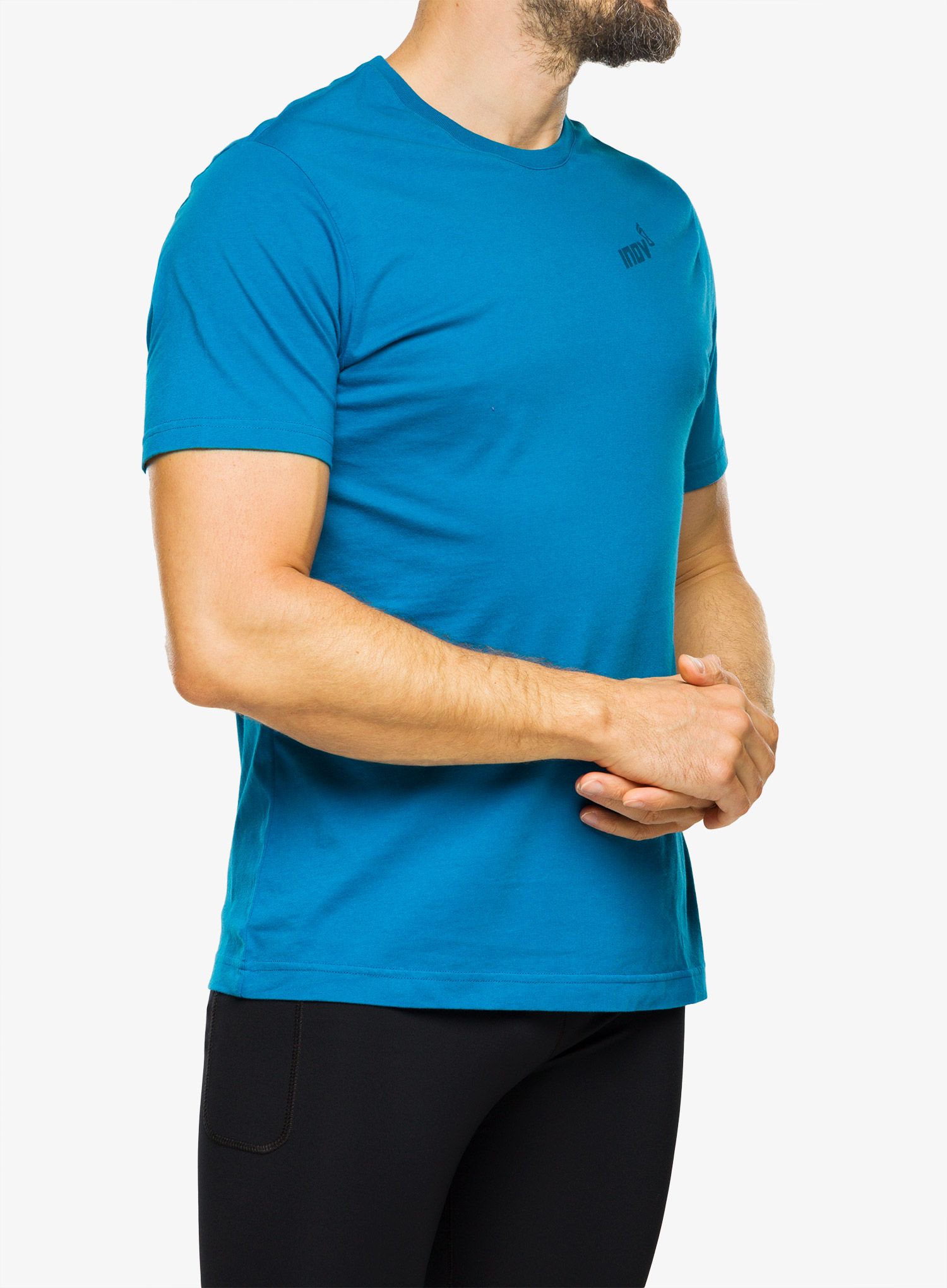 Majica s potiskom Inov-8 Graphic Tee SS Footprints - blue