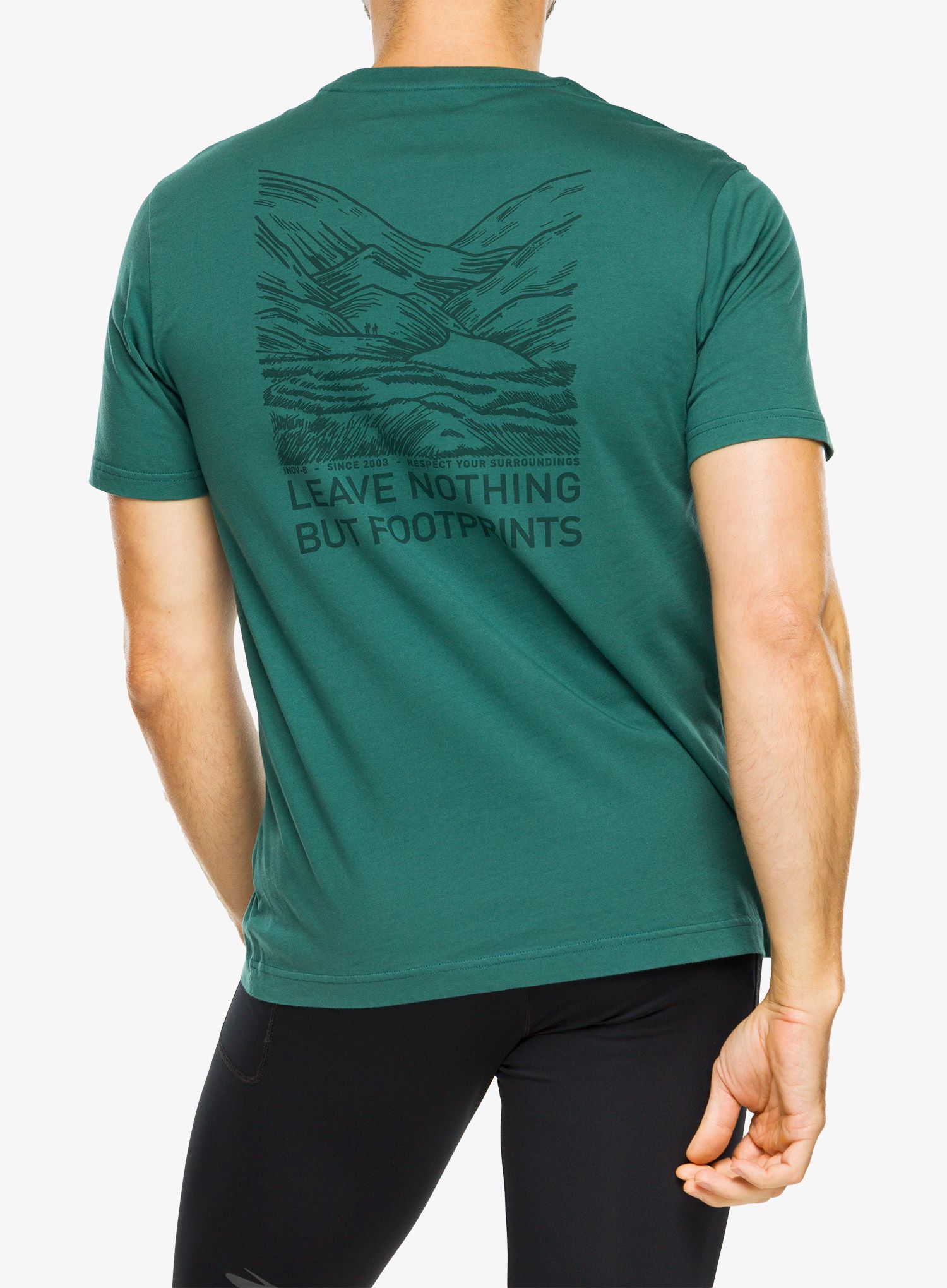 Majica s potiskom Inov-8 Graphic Tee SS Footprints - pine