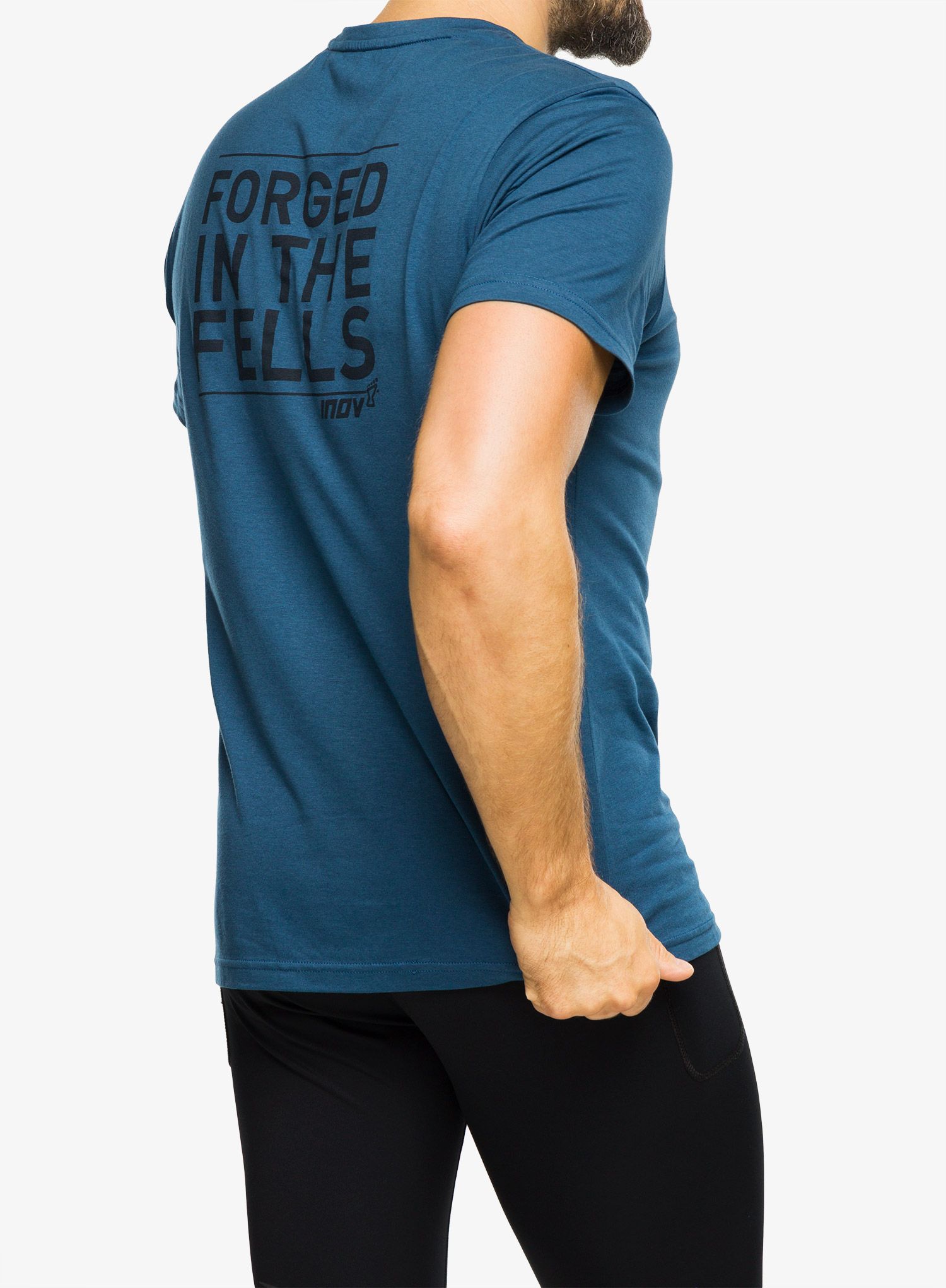 Tekaška majica Inov-8 Graphic Tee SS Forged - navy