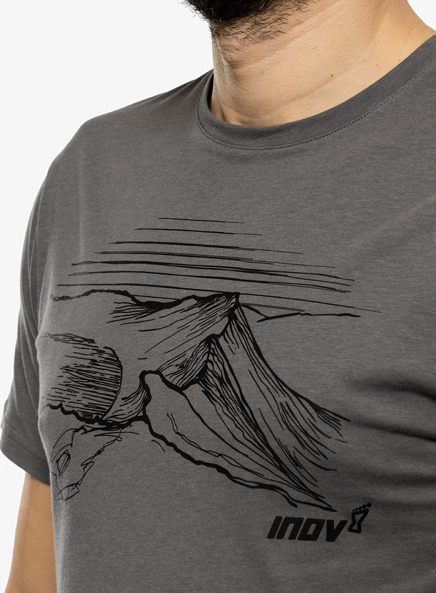 Bombažna majica Inov-8 Graphic Tee SS Helvellyn - grey