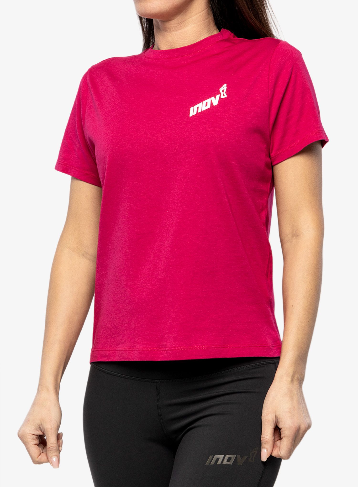 Ženska majica s potiskom Inov-8 Graphic Tee SS Skiddaw - pink