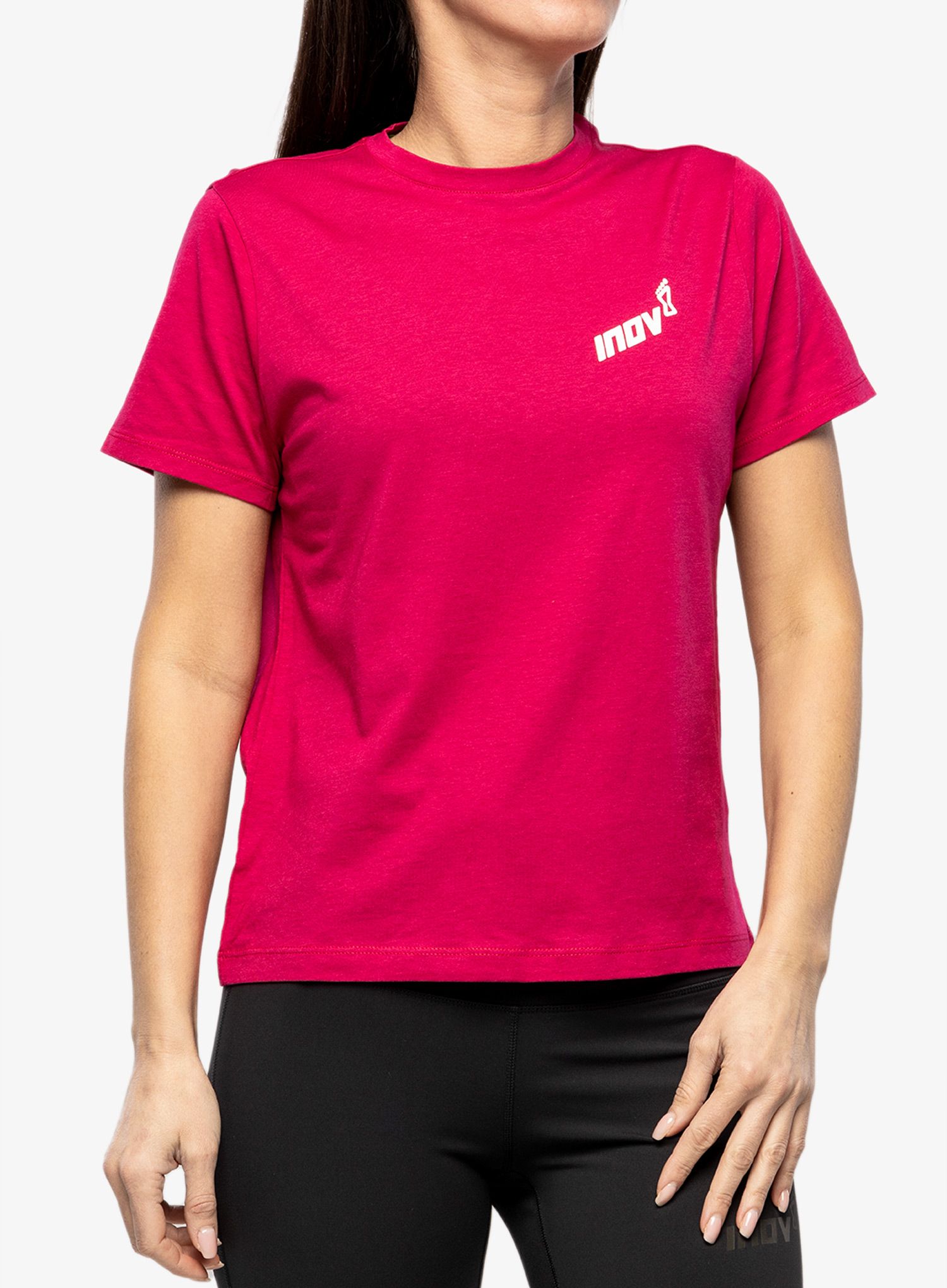 Ženska majica s potiskom Inov-8 Graphic Tee SS Skiddaw - pink