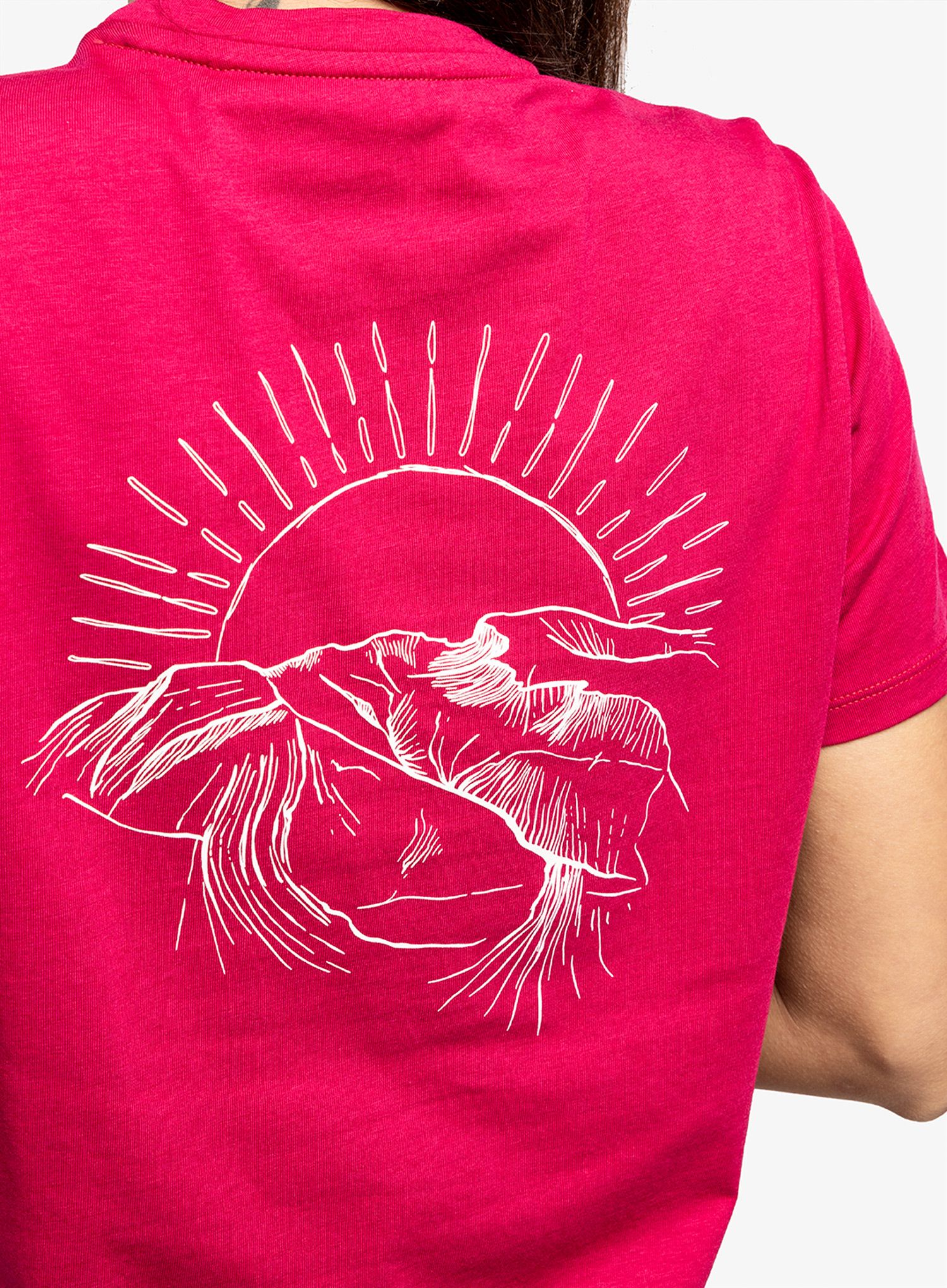 Ženska majica s potiskom Inov-8 Graphic Tee SS Skiddaw - pink
