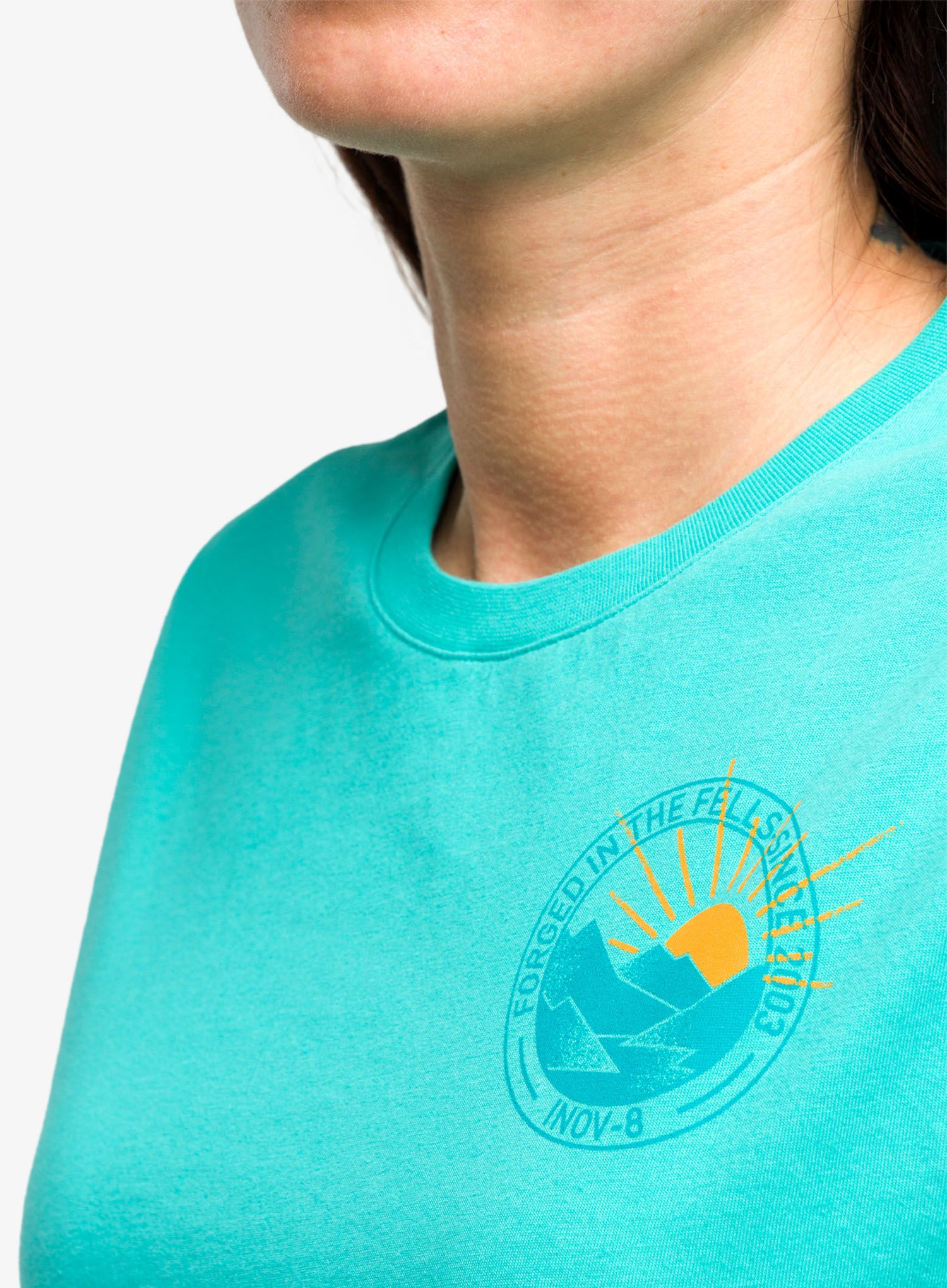 Ženska majica s potiskom Inov-8 Graphic Tee SS '2003' - teal