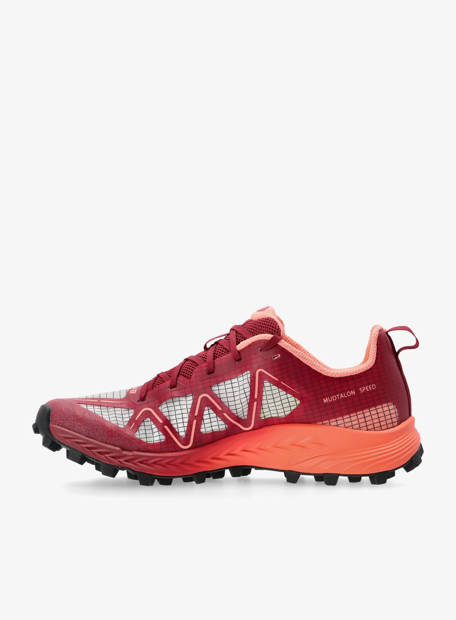 Ženski tekaški čevlji Inov-8 MudTalon Speed Precision - burgundy/coral