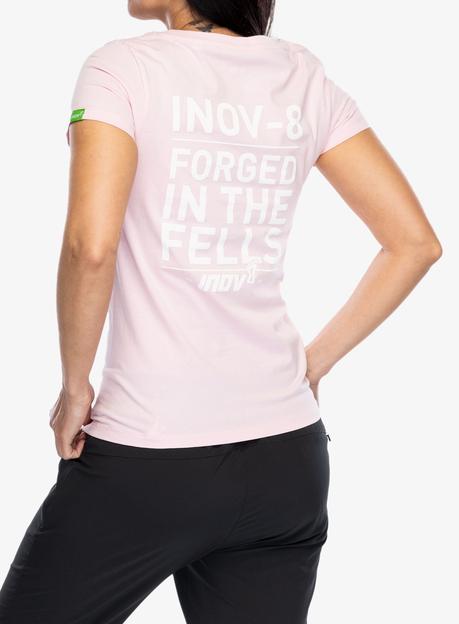 Ženska bombažna majica Inov-8 Organic Cotton Tee Forged - pink