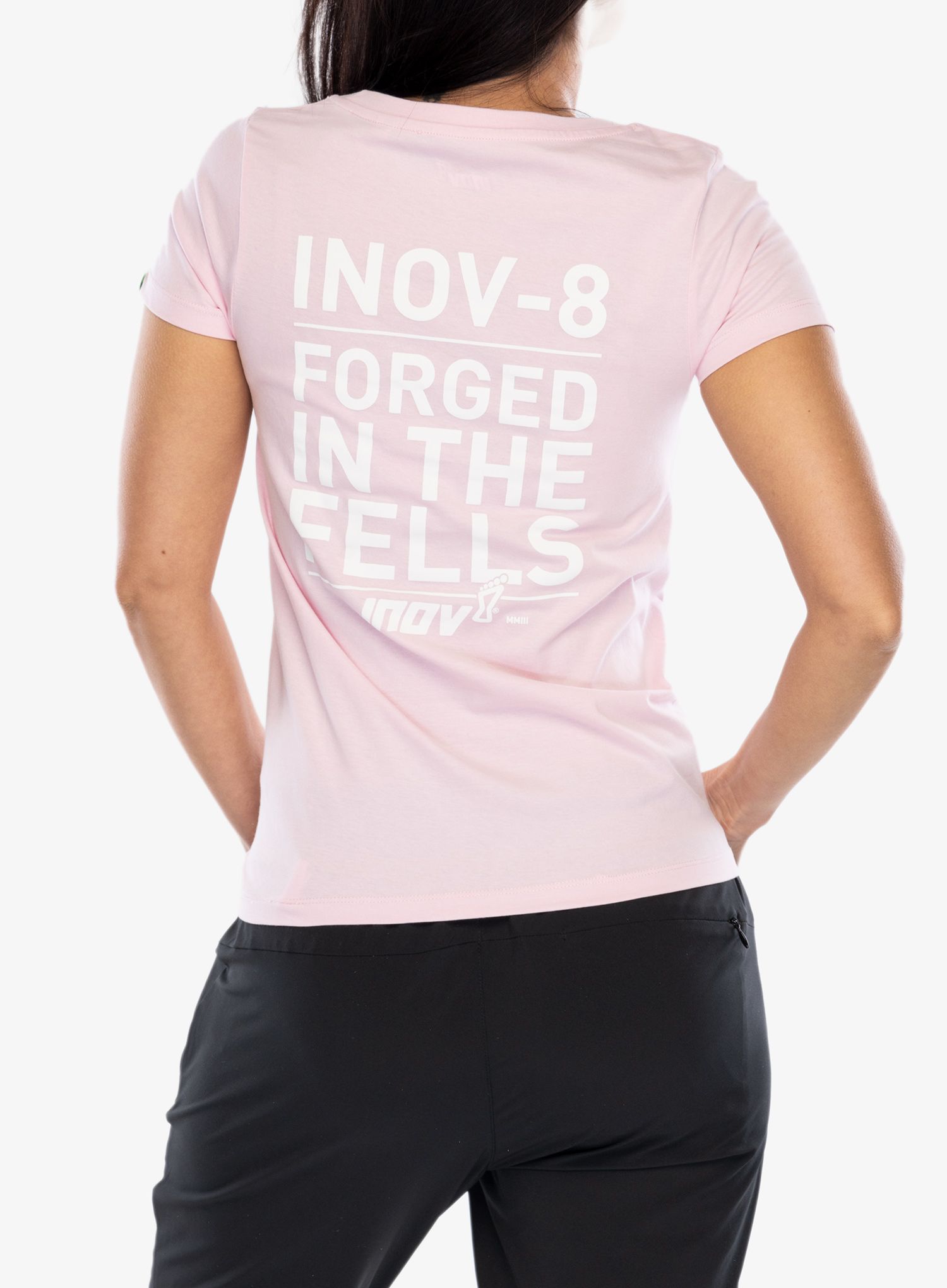 Ženska bombažna majica Inov-8 Organic Cotton Tee Forged - pink