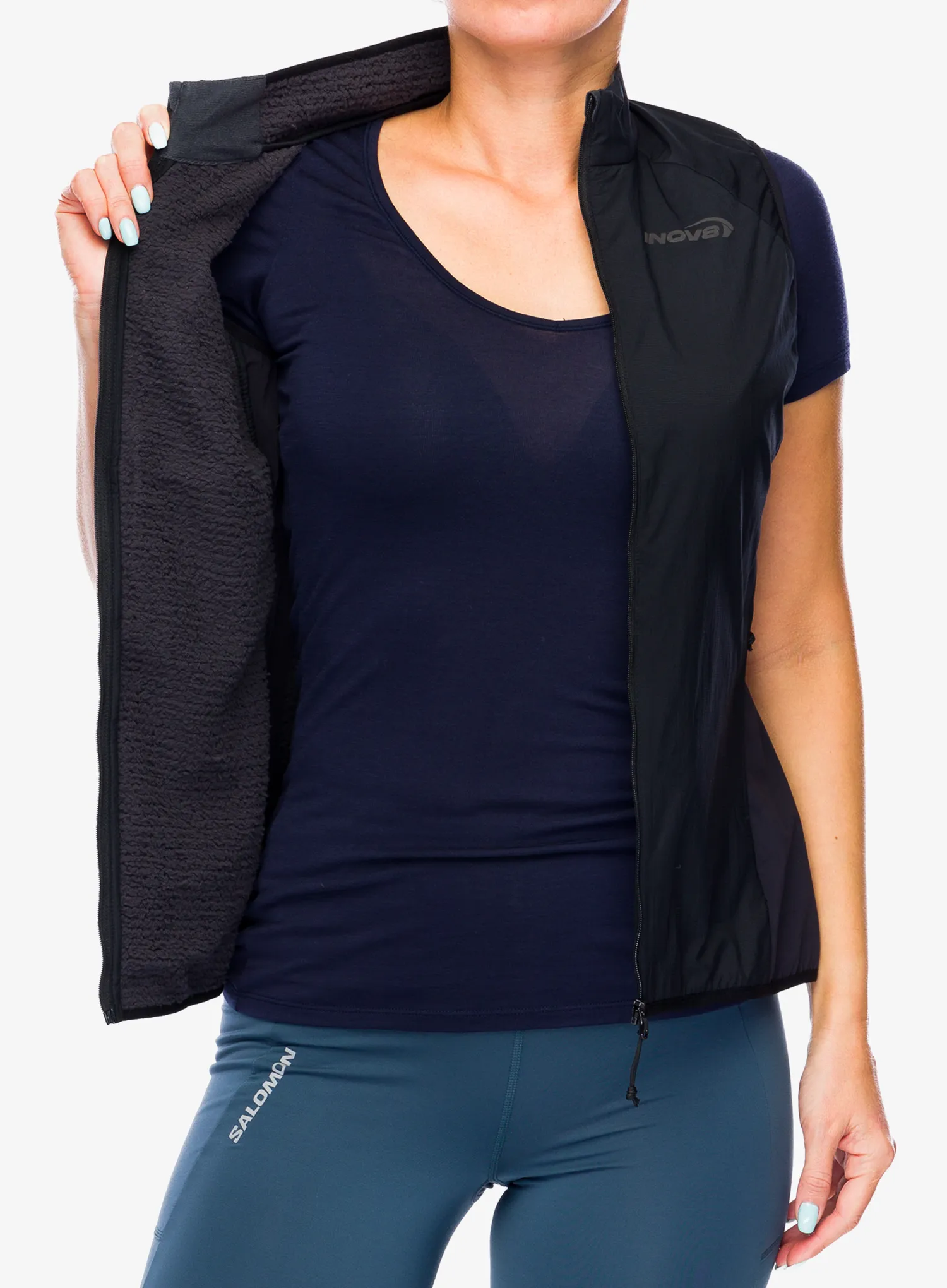 Ženski brezrokavnik Inov-8 Performance Hybrid Gilet - black/black