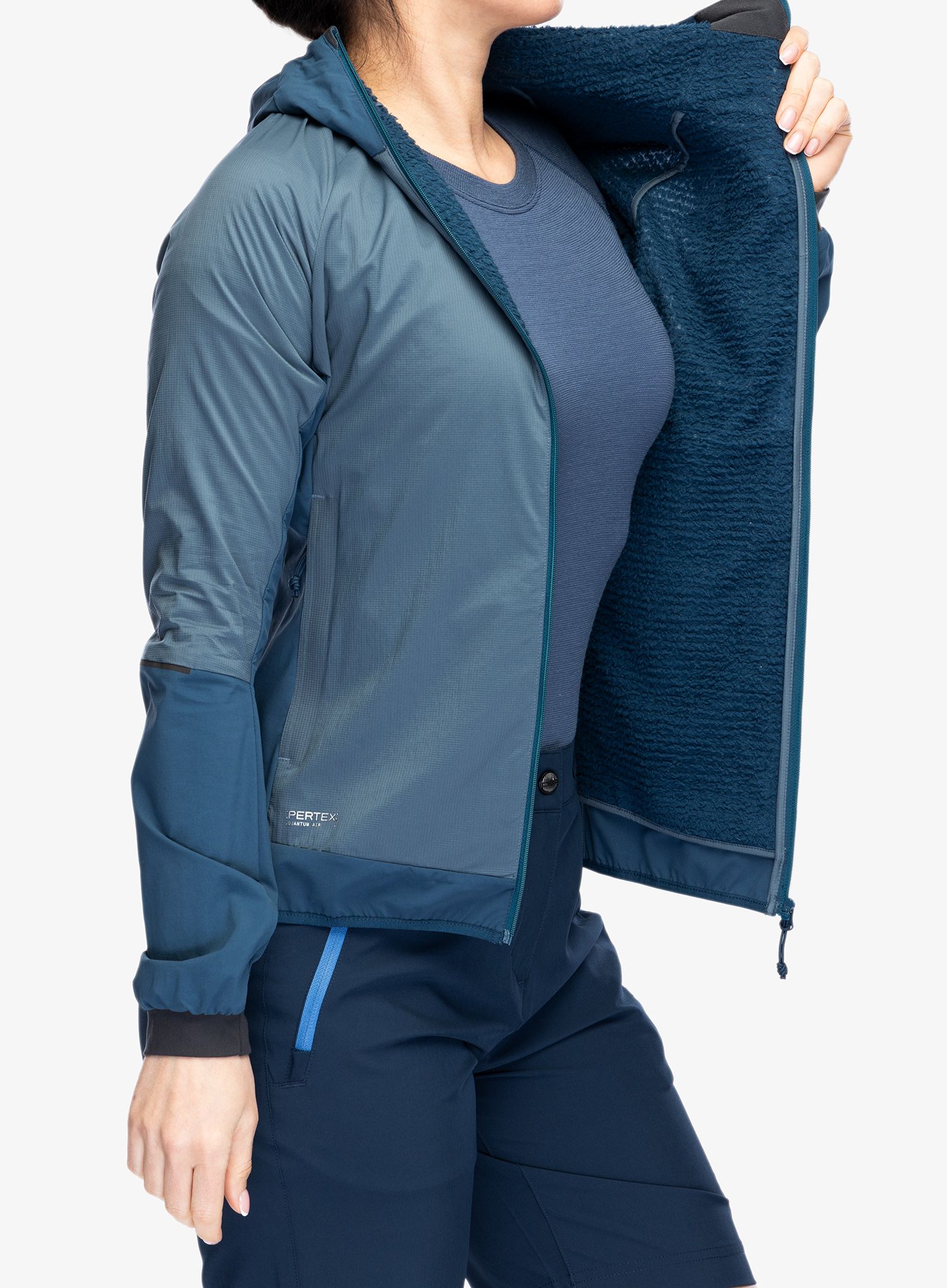 Ženska sintetična jakna Inov-8 Performance Hybrid Jacket - slate/navy