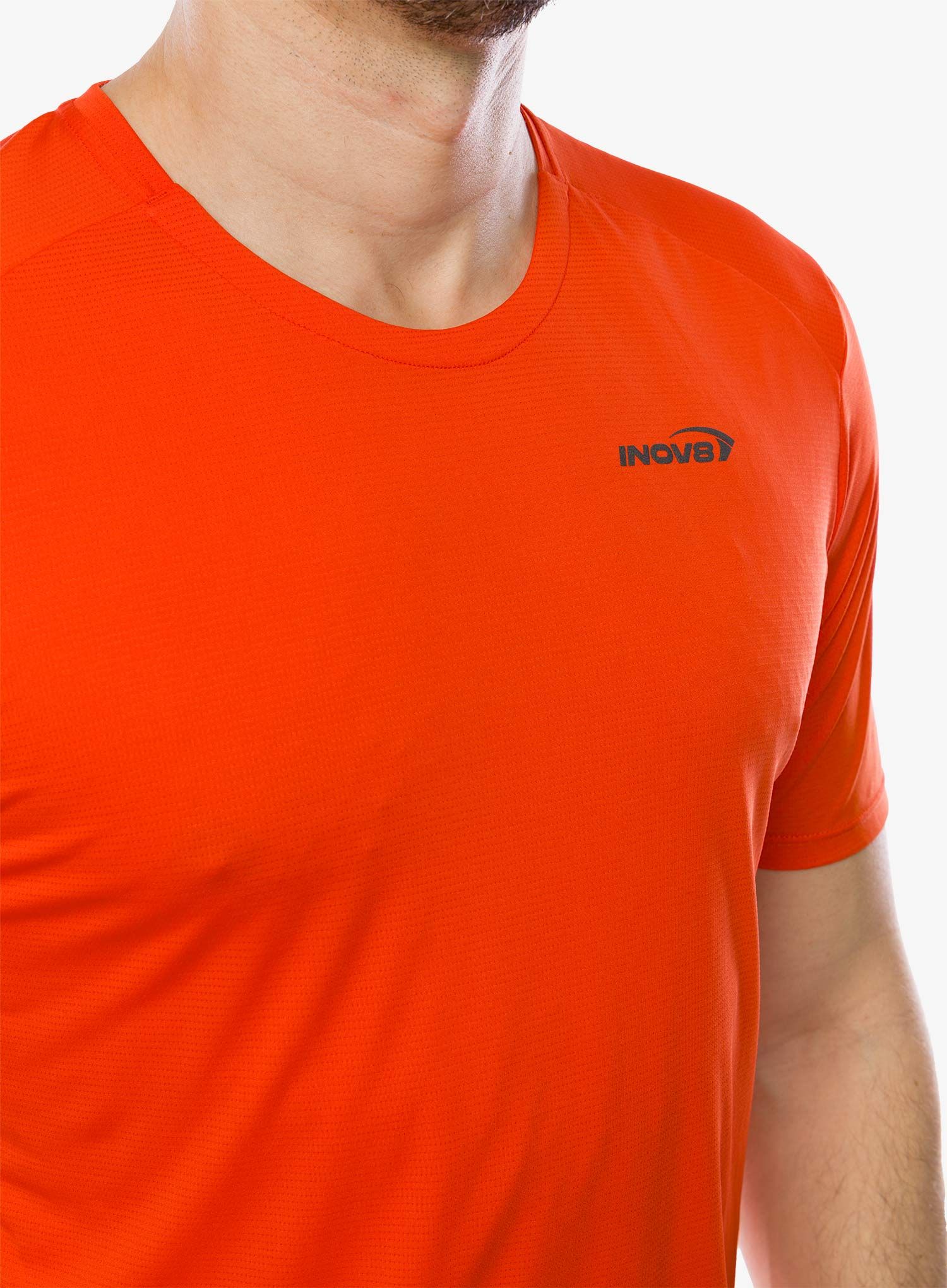 Majica za tek Inov-8 Performance Short Sleeve - fiery red/red