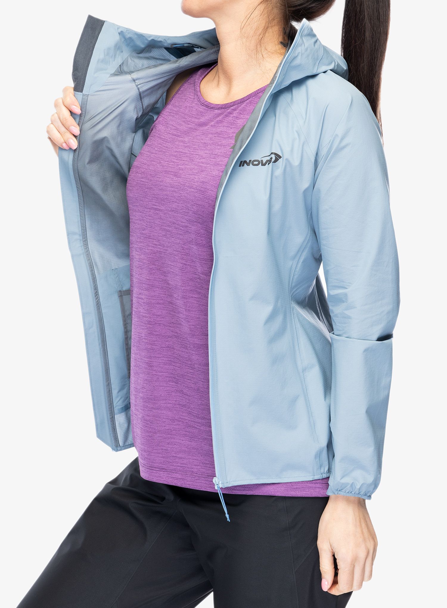 Ženska jakna za tek Inov-8 Stormshell FZ V2 - blue grey