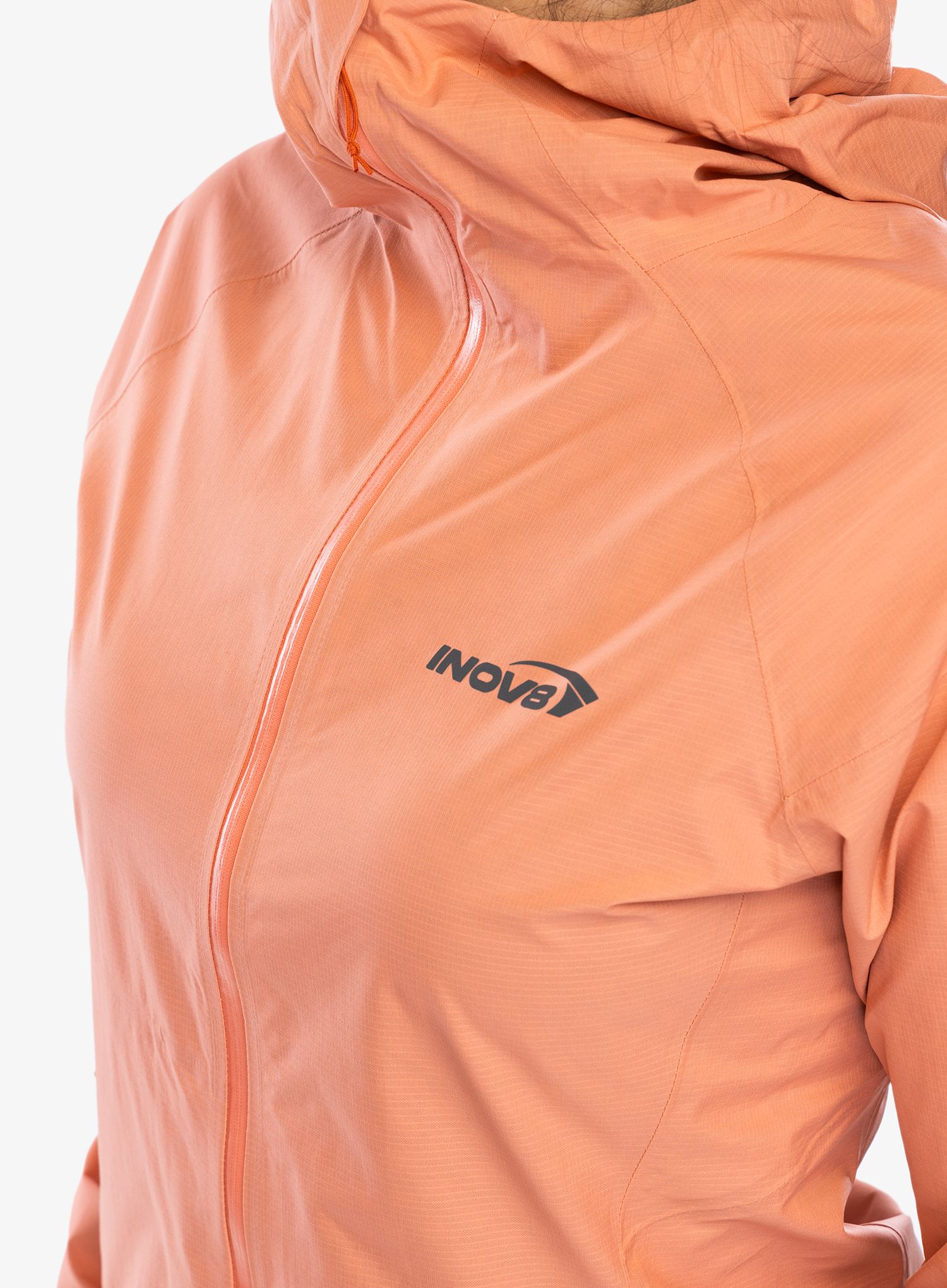 Ženska jakna za tek Inov-8 Stormshell FZ V2 - coral