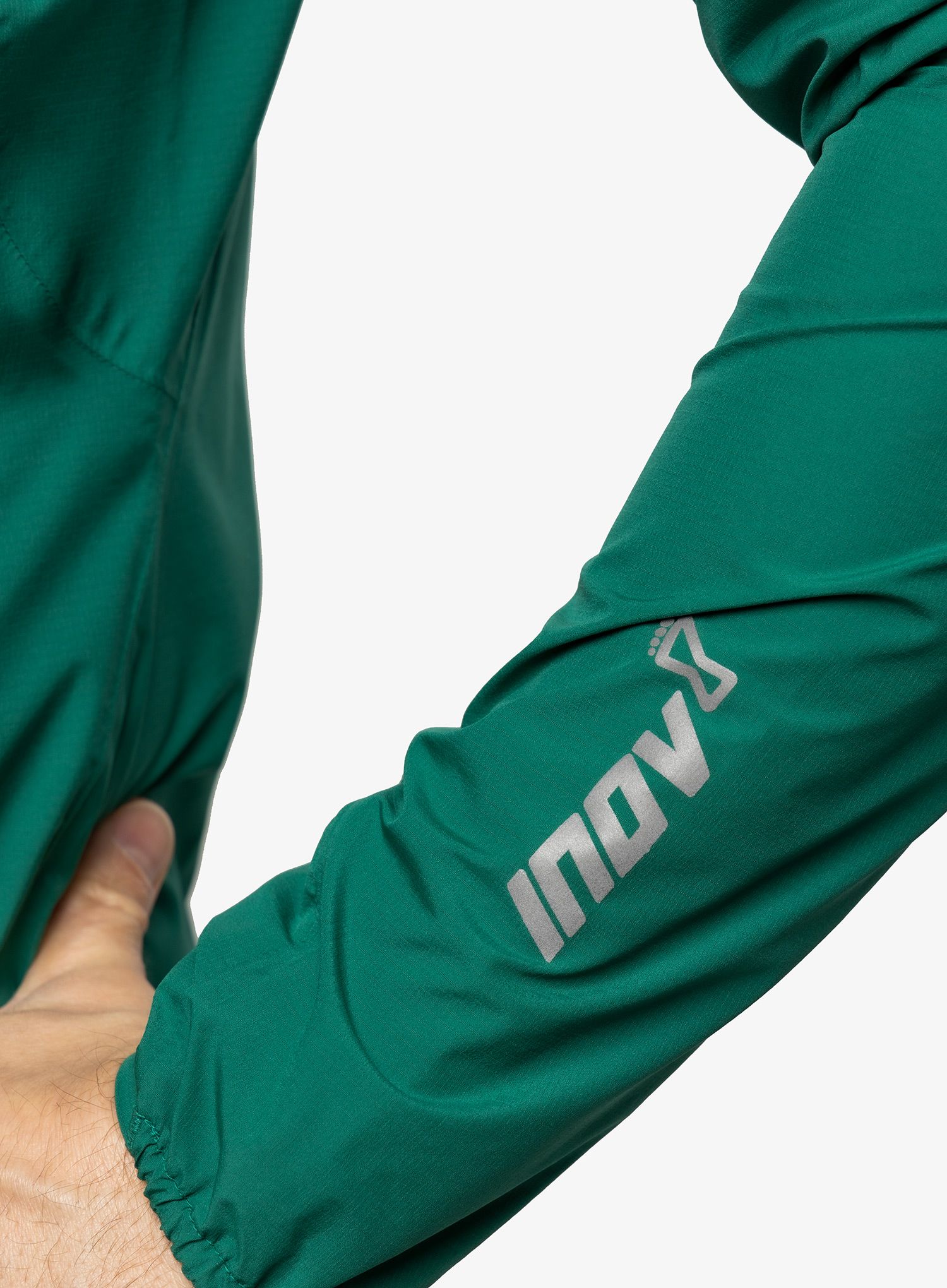 Moška tekaška jakna Inov-8 Stormshell FZ V2 - dark green