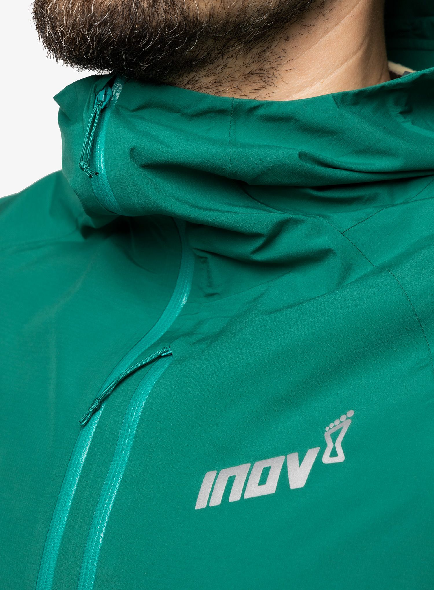 Moška tekaška jakna Inov-8 Stormshell FZ V2 - dark green