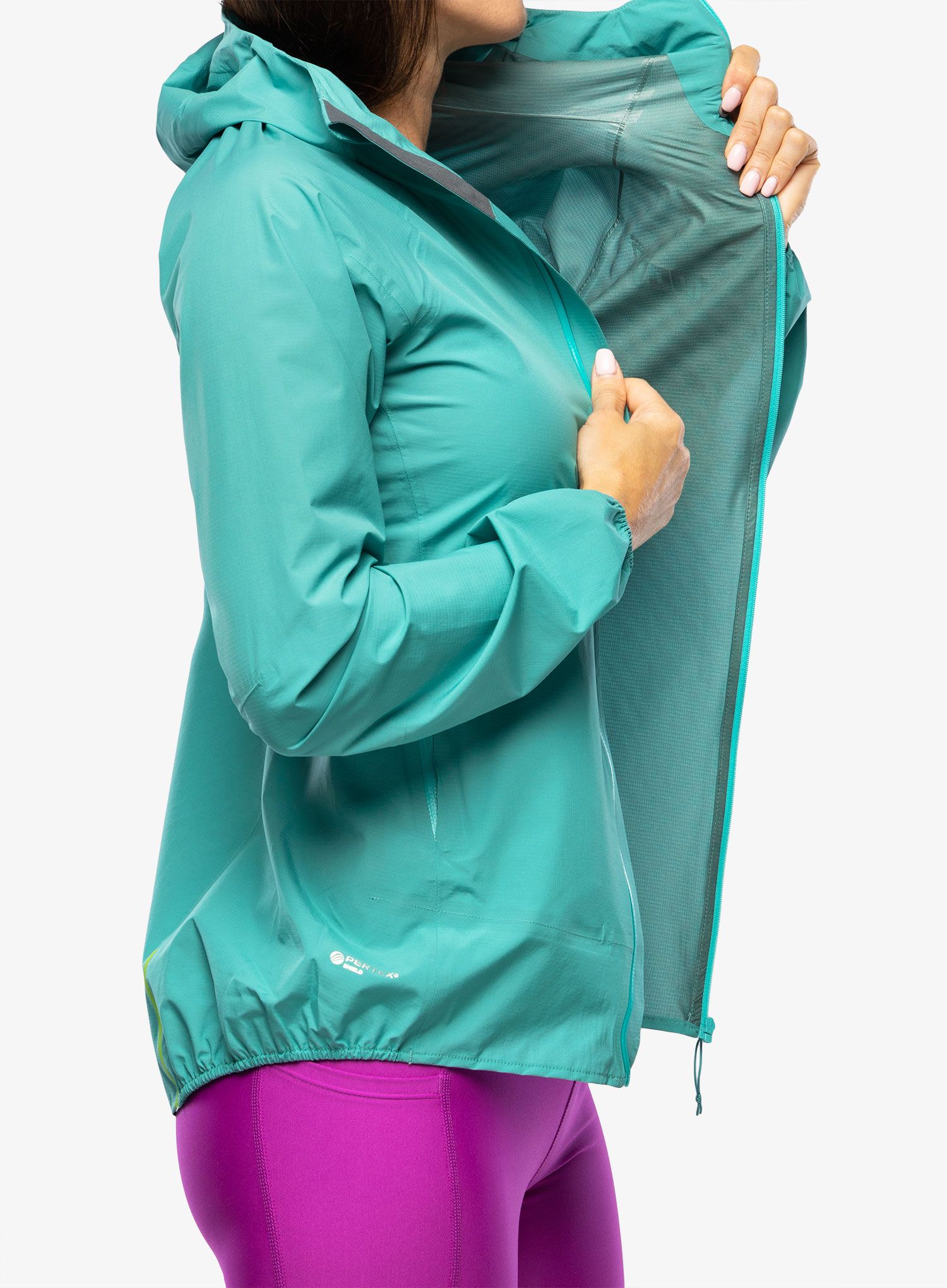 Ženska jakna za tek Inov-8 Stormshell FZ V2 - teal