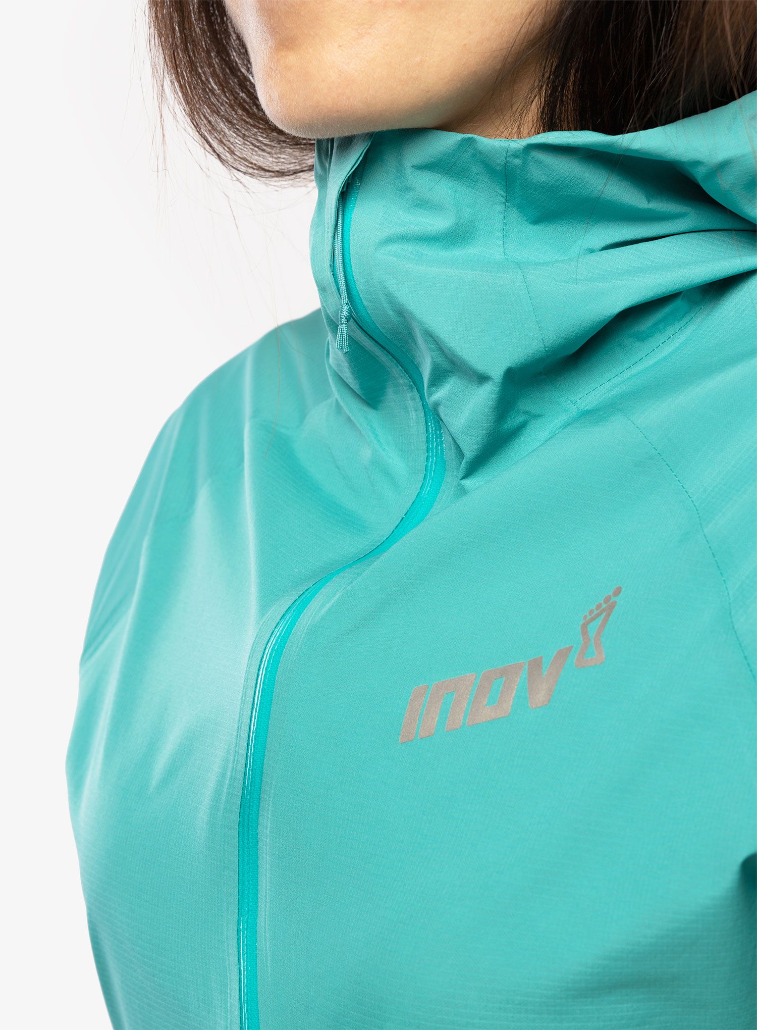 Ženska jakna za tek Inov-8 Stormshell FZ V2 - teal