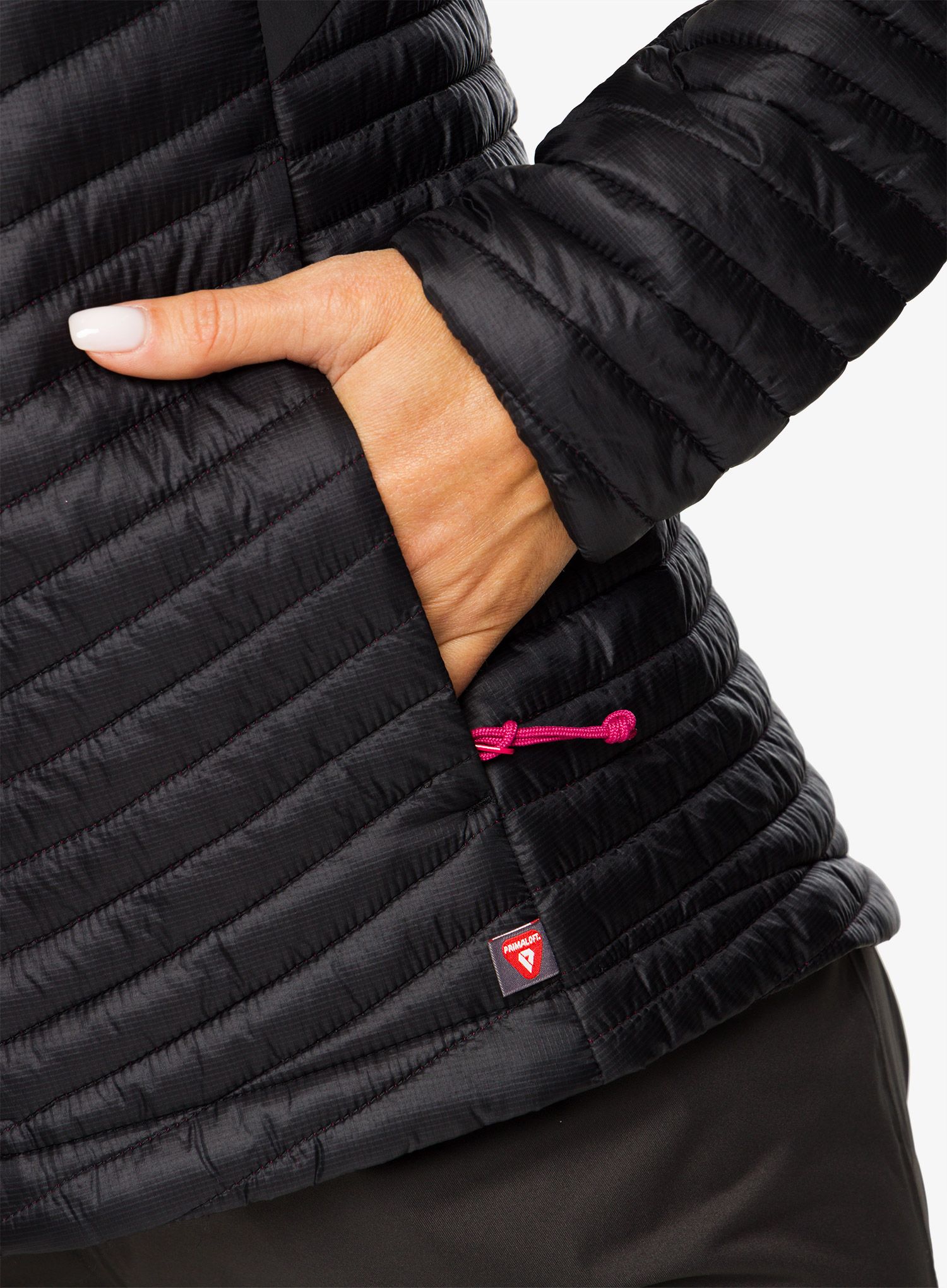 Ženska jakna za tek Inov-8 Thermoshell Pro FZ - black/pink