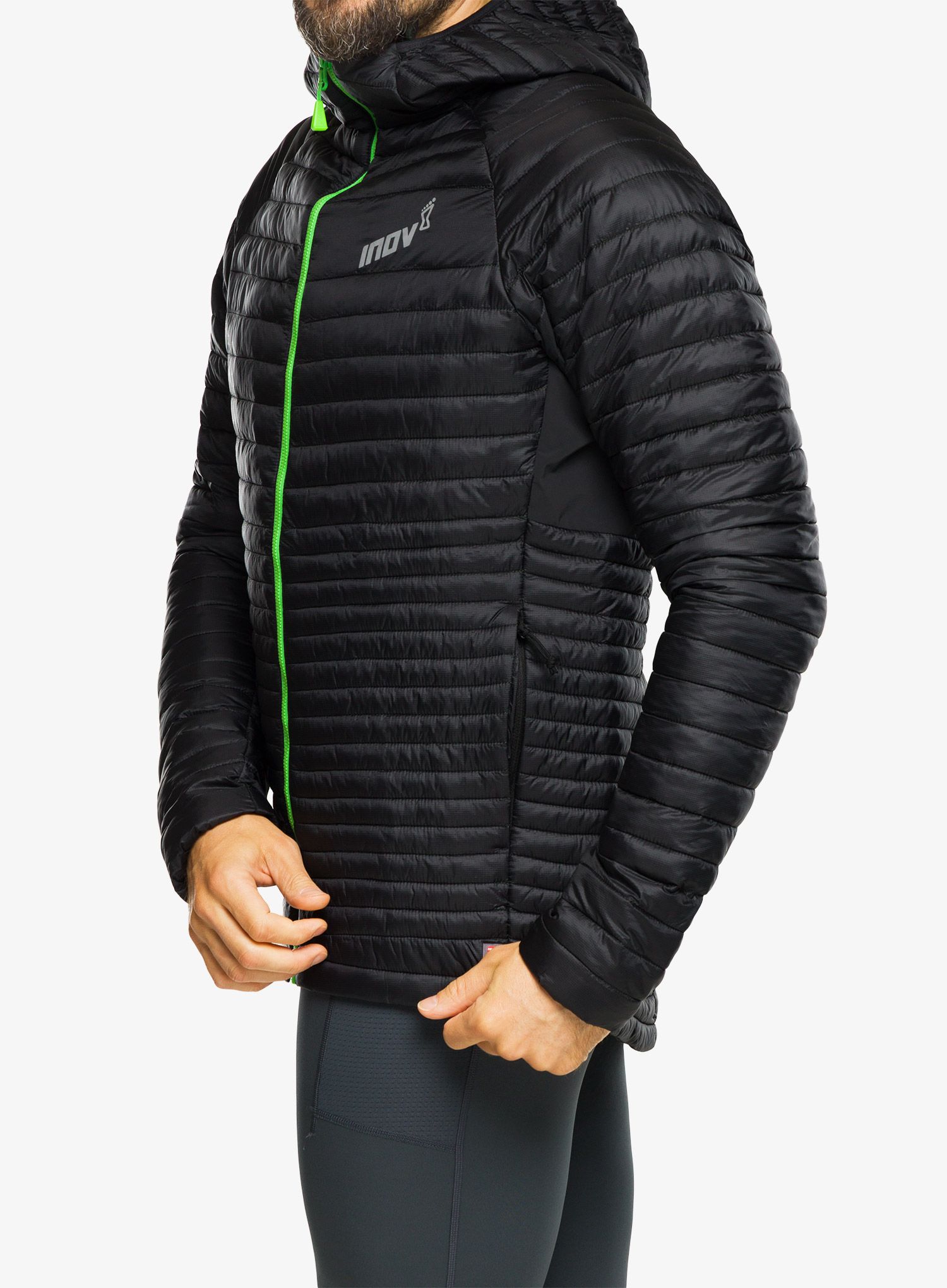 Sintetična jakna Inov-8 Thermoshell Pro Full-Zip - black/green