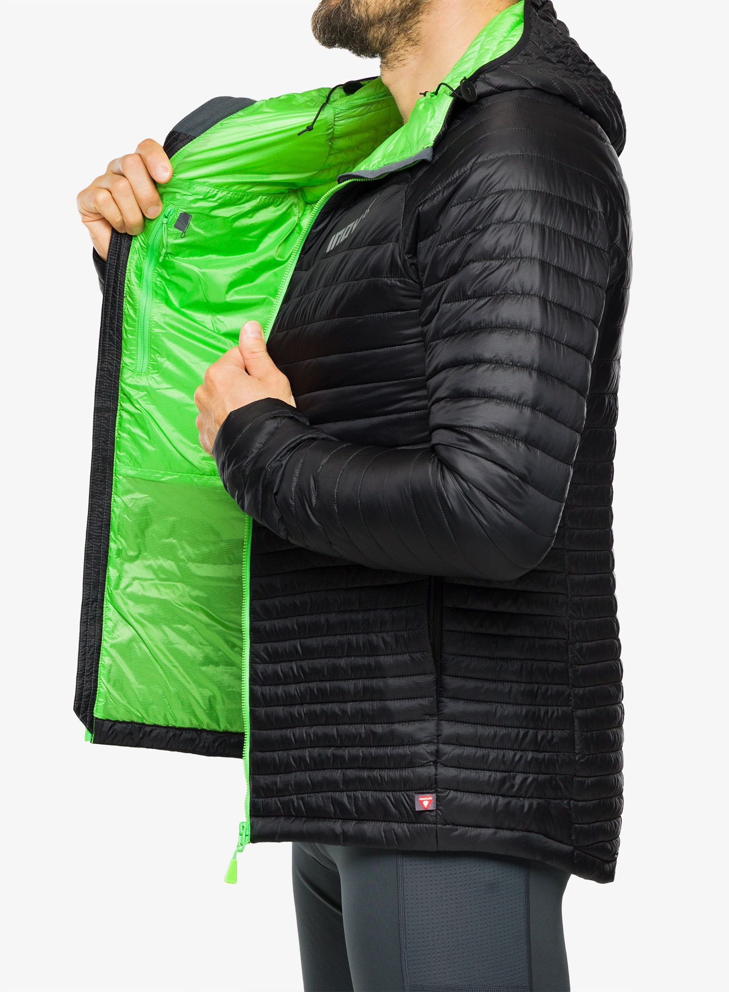 Sintetična jakna Inov-8 Thermoshell Pro Full-Zip - black/green