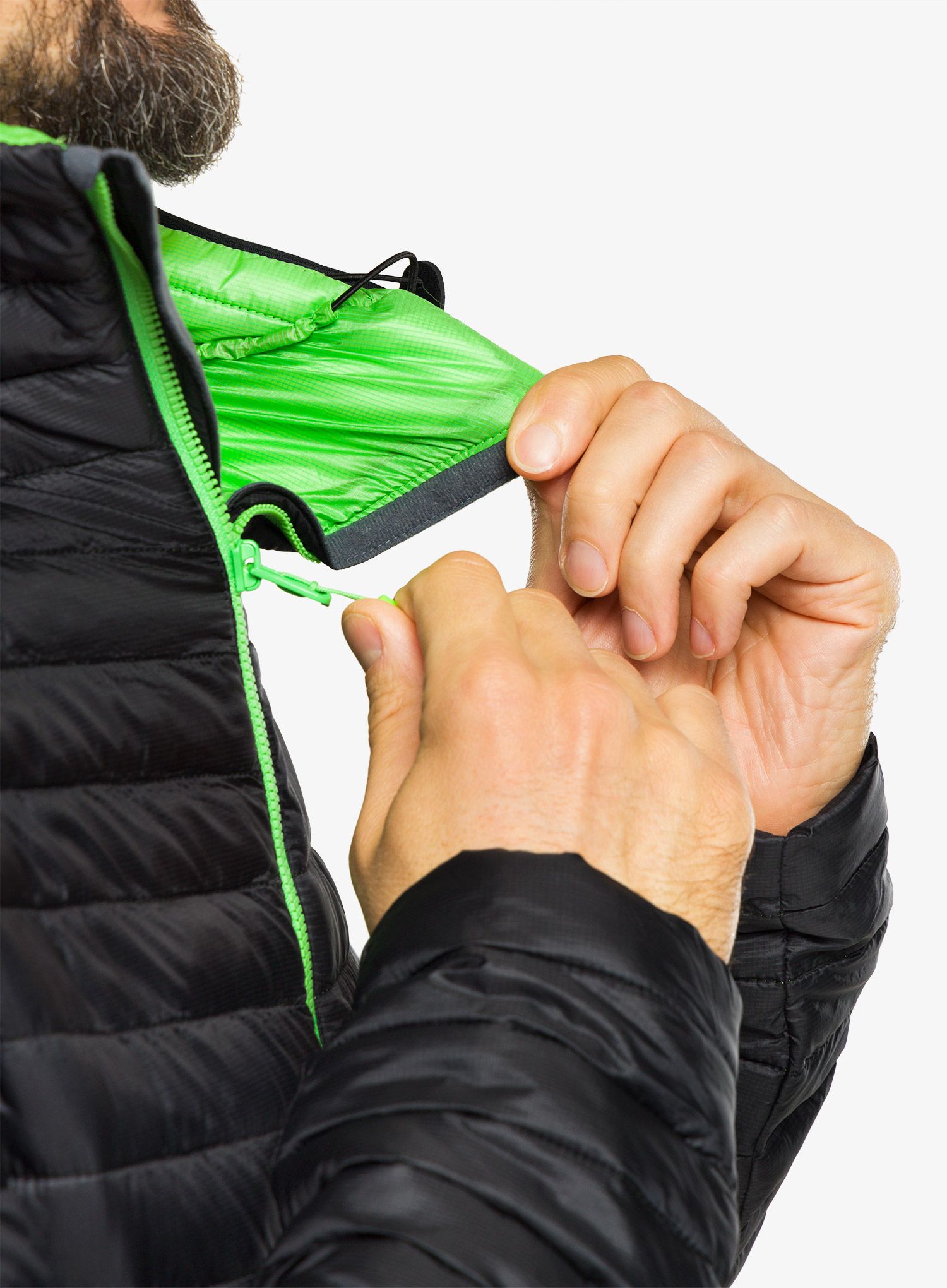 Sintetična jakna Inov-8 Thermoshell Pro Full-Zip - black/green