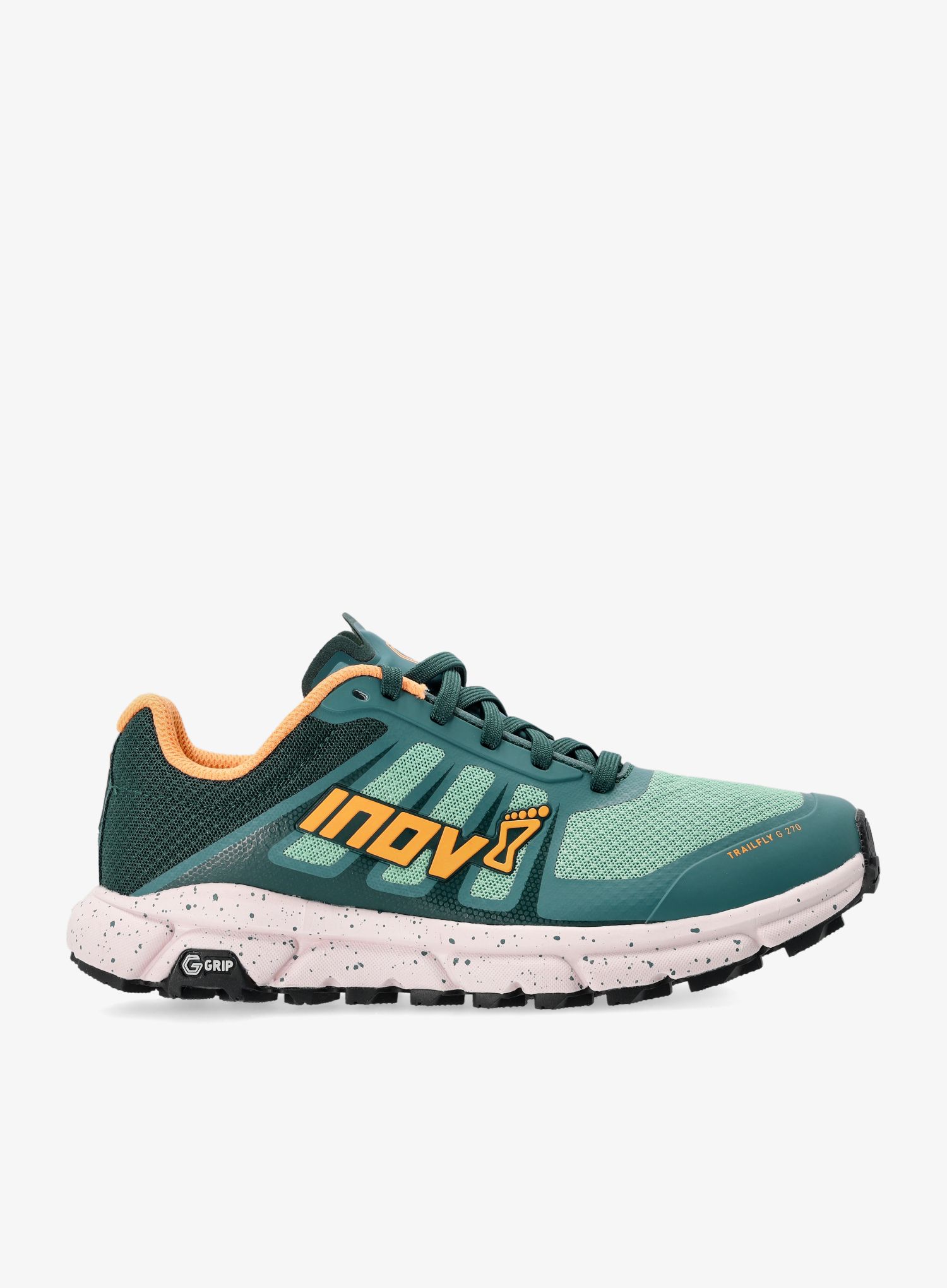 Ženski tekaški čevlji Inov-8 TrailFly G 270 V2 - pine/peach