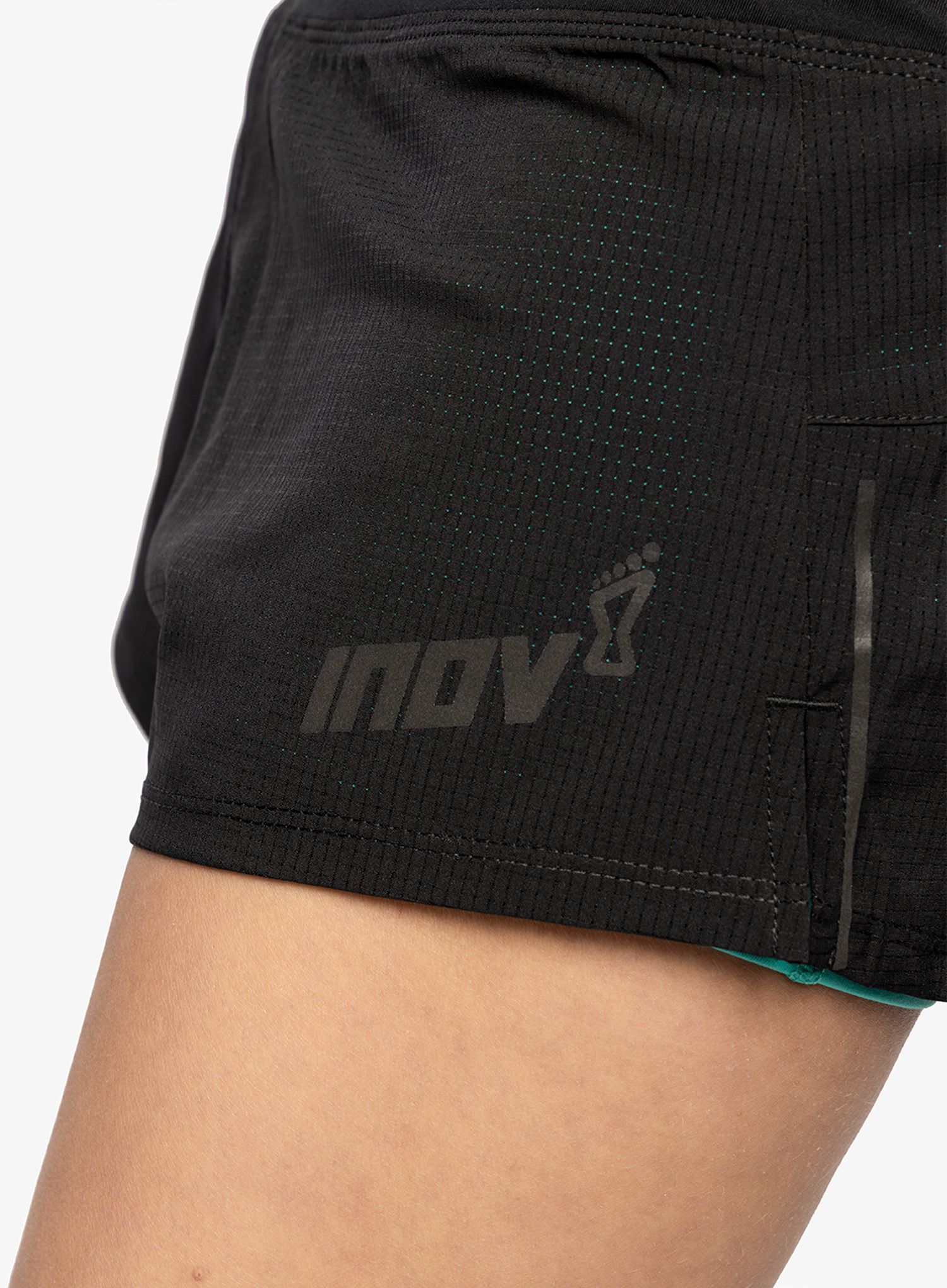 Ženske kratke hlače Inov-8 Trailfly Ultra 3 2in1 Short - black/teal