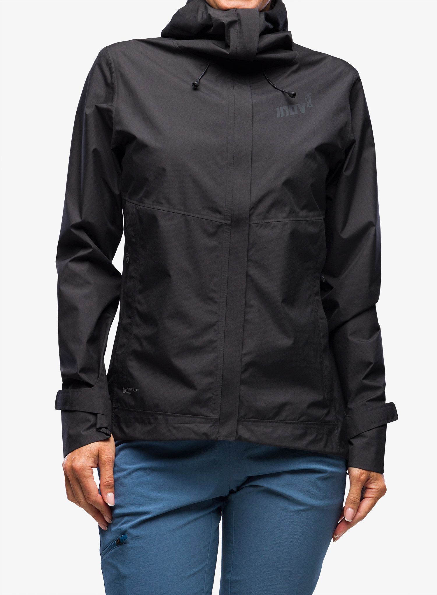 Ženska nepremočljiva jakna Inov-8 Trailshell Jacket - graphite/graphite