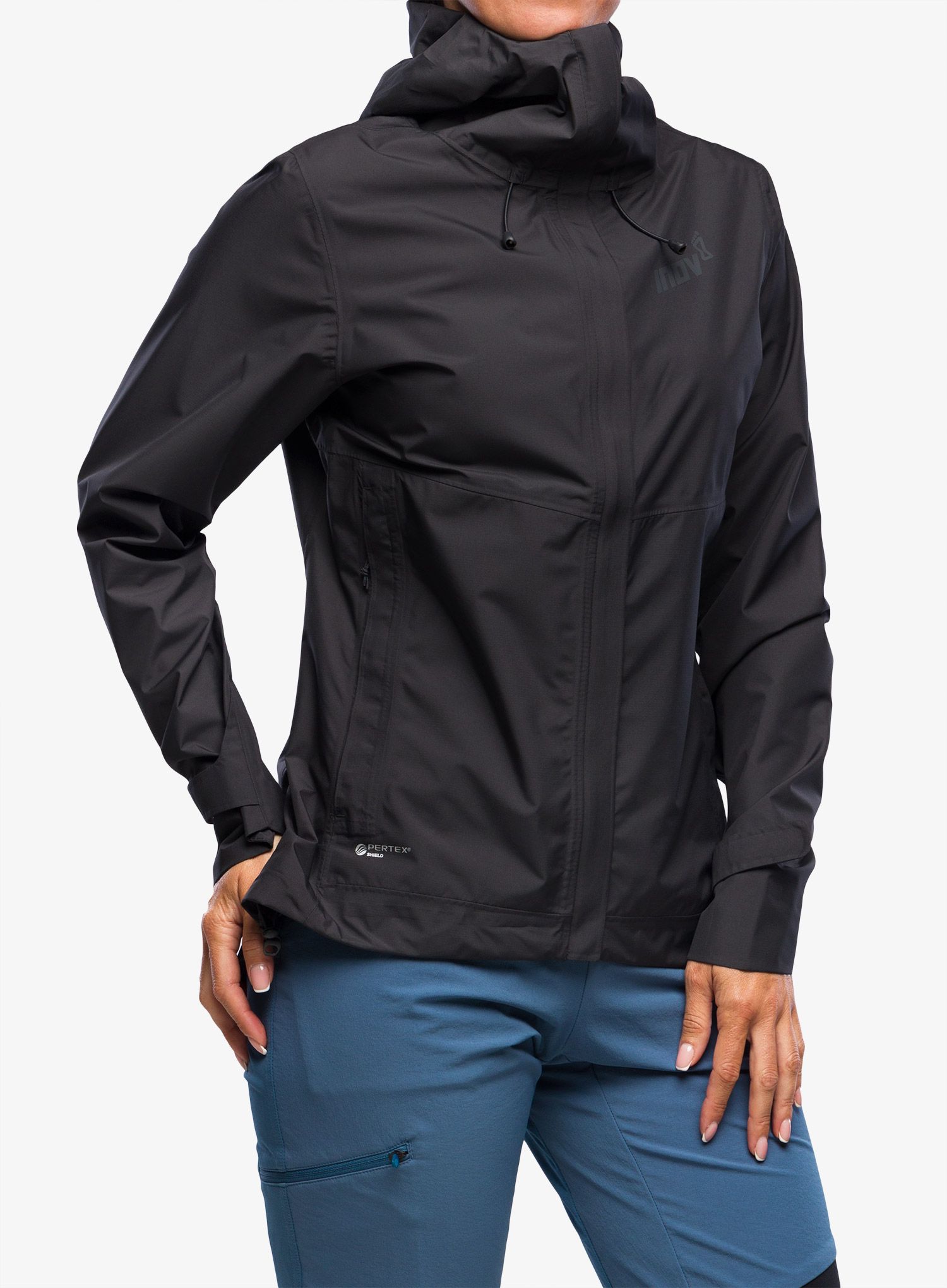 Ženska nepremočljiva jakna Inov-8 Trailshell Jacket - graphite/graphite