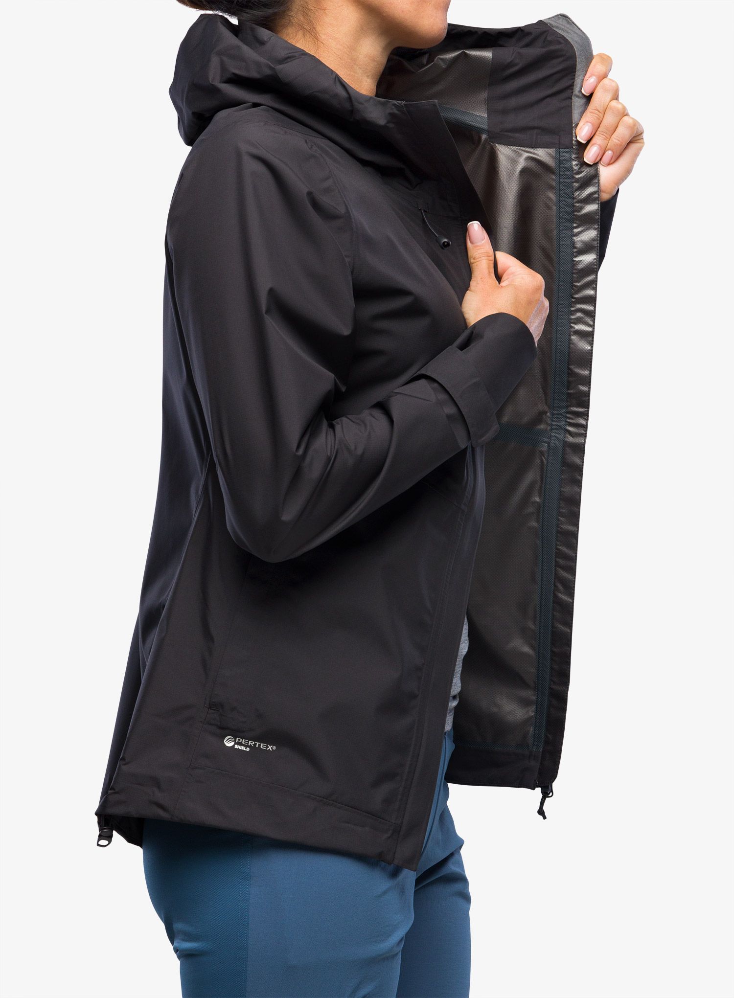Ženska nepremočljiva jakna Inov-8 Trailshell Jacket - graphite/graphite