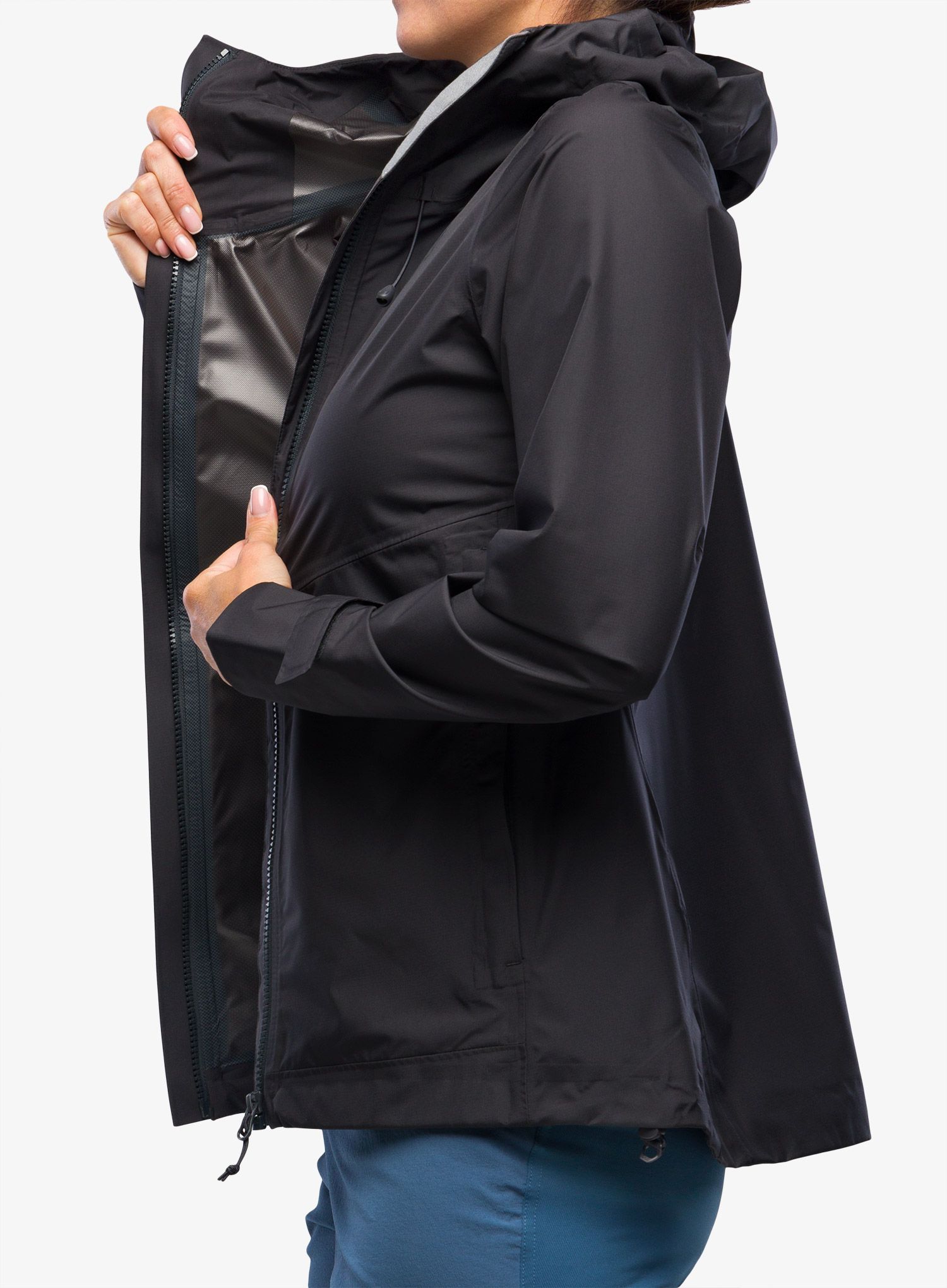Ženska nepremočljiva jakna Inov-8 Trailshell Jacket - graphite/graphite