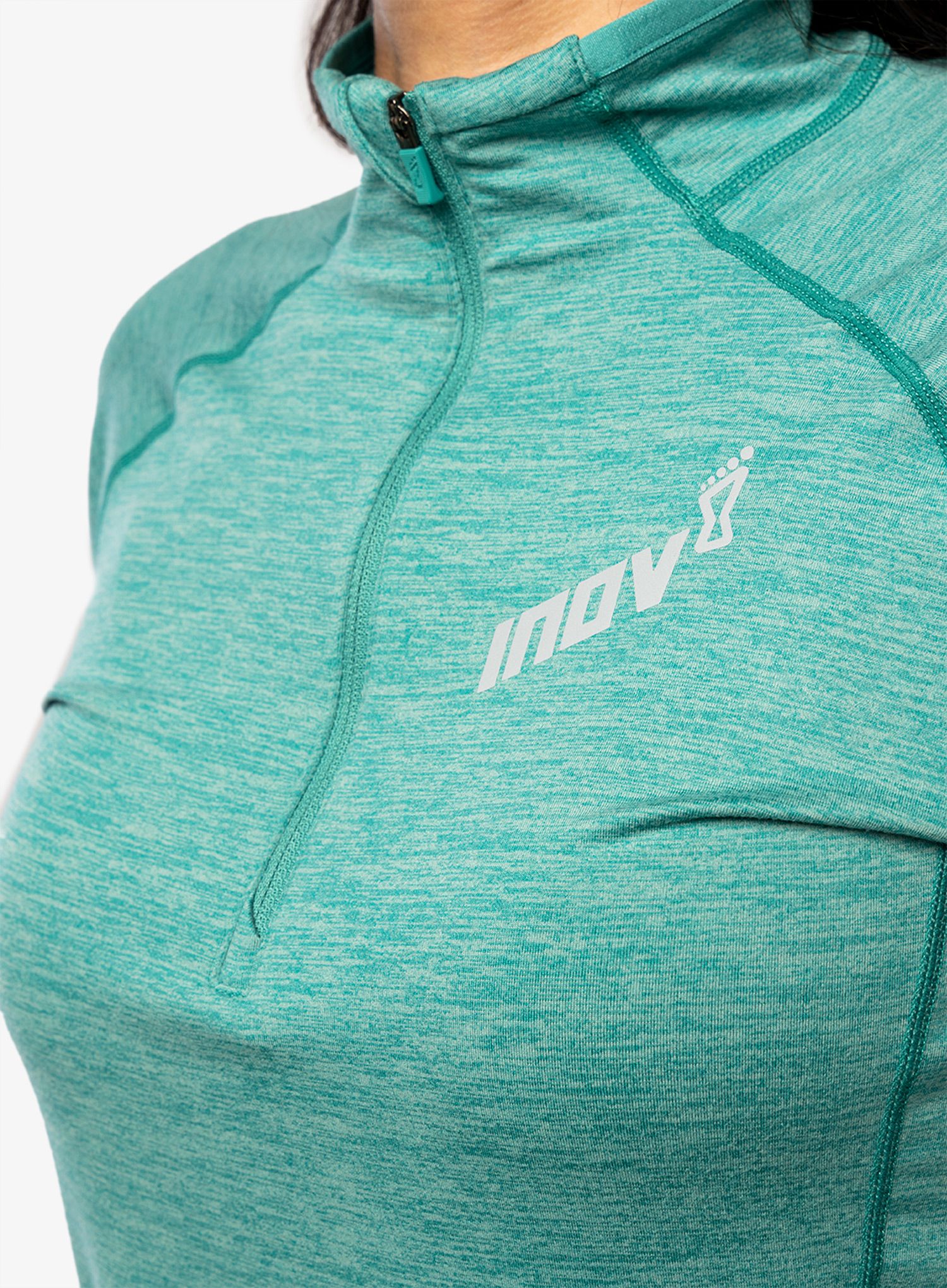 Ženska tekaška jopica Inov-8 Train Elite Mid Half-Zip - dark teal