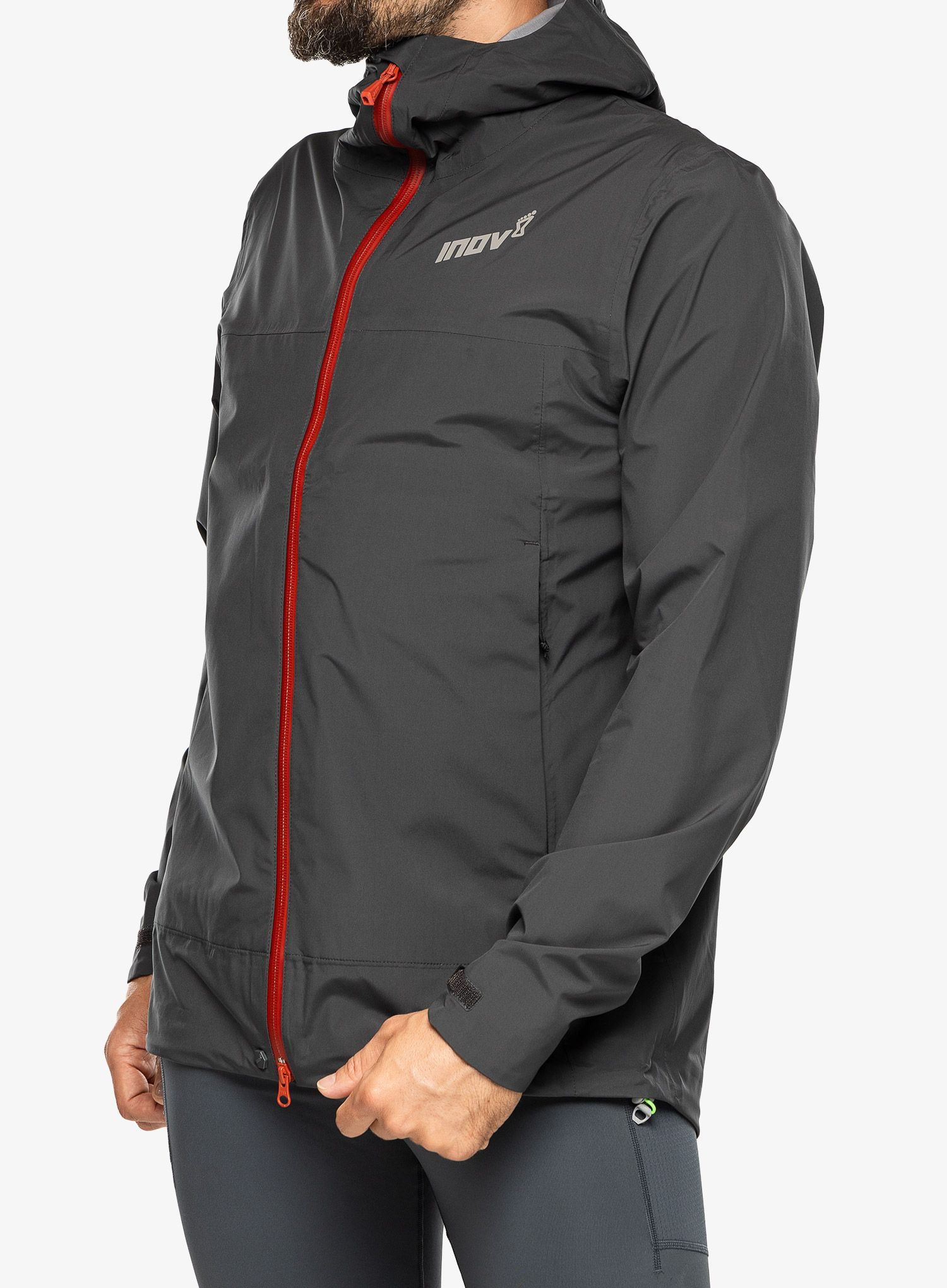 Moška tekaška jakna Inov-8 Venturelite Jacket FZ - graphite/orange