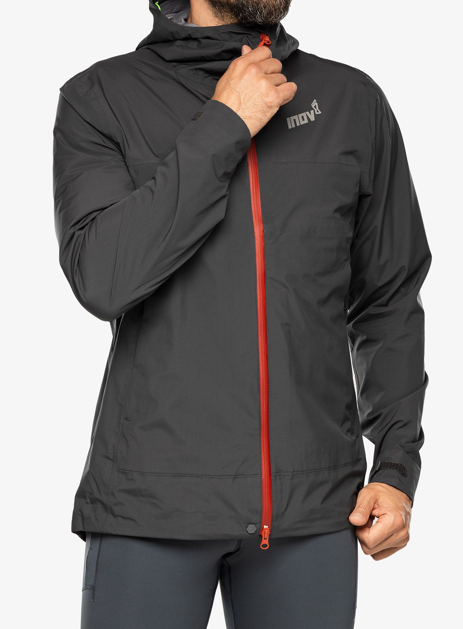 Moška tekaška jakna Inov-8 Venturelite Jacket FZ - graphite/orange