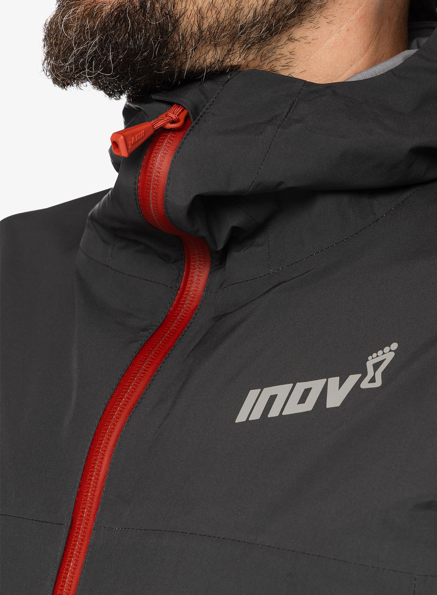 Moška tekaška jakna Inov-8 Venturelite Jacket FZ - graphite/orange