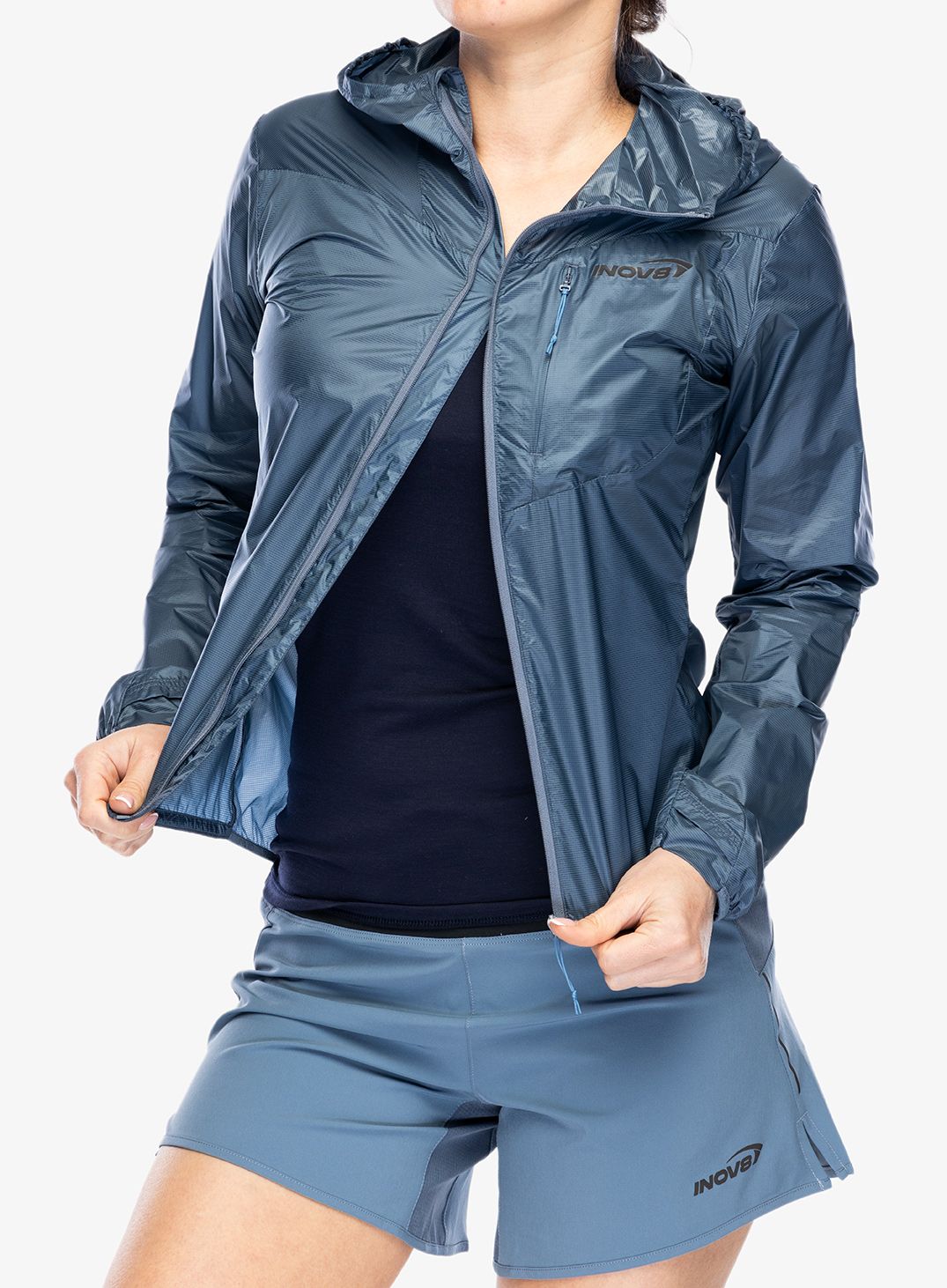 Ženska vetrovka Inov-8 Windshell FZ - slate