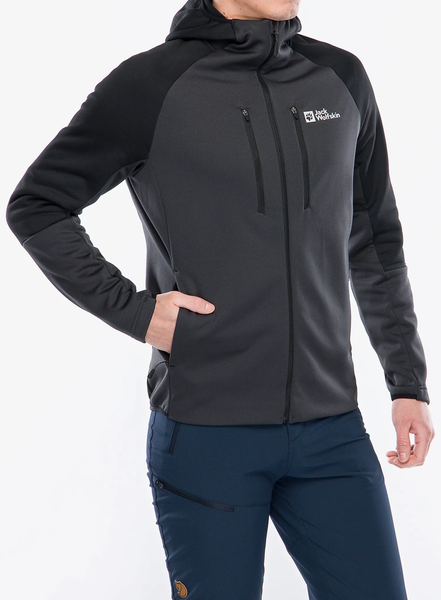 Flis Jack Wolfskin Alpgrat XT Jacket - phantom