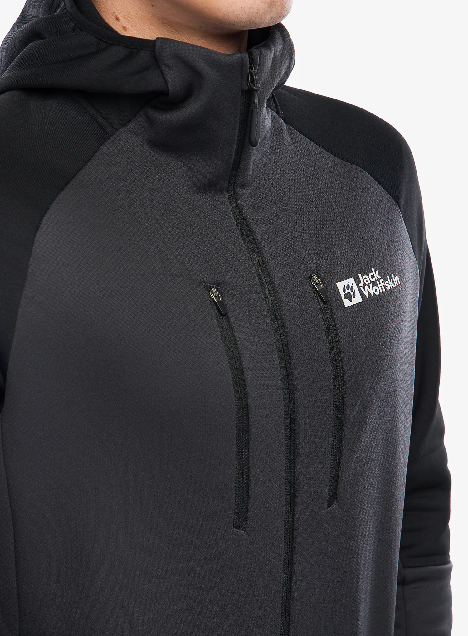 Flis Jack Wolfskin Alpgrat XT Jacket - phantom