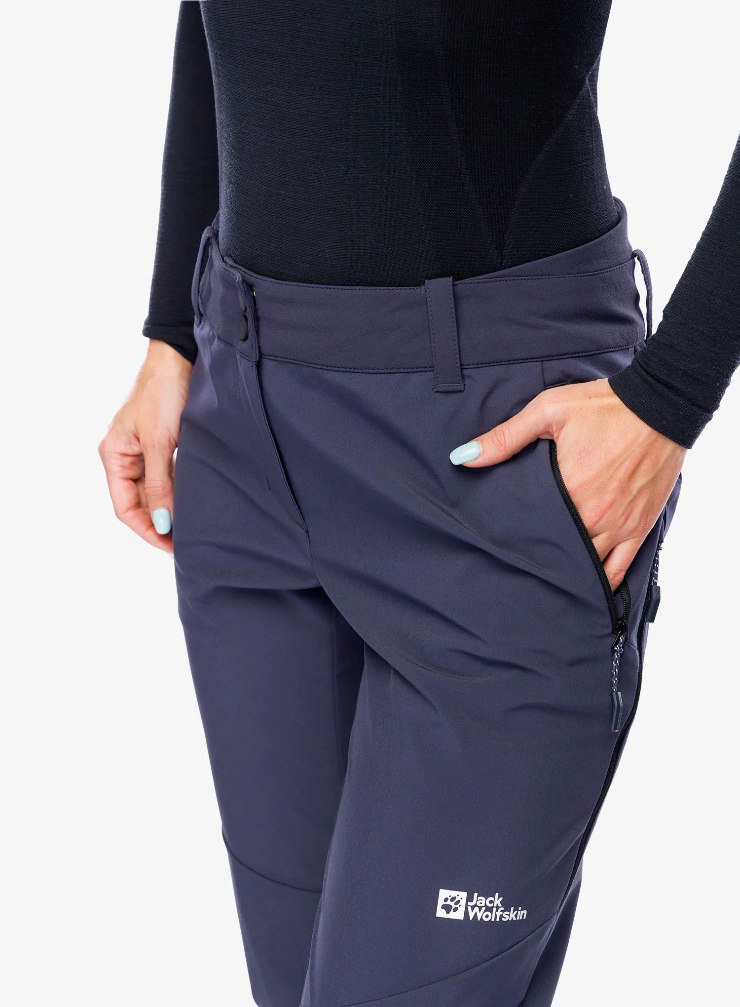 Ženske softshell hlače Jack Wolfskin Alpspitze Tour Pants - graphite