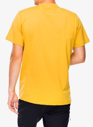 Majica s potiskom Jack Wolfskin Brand T - mustard