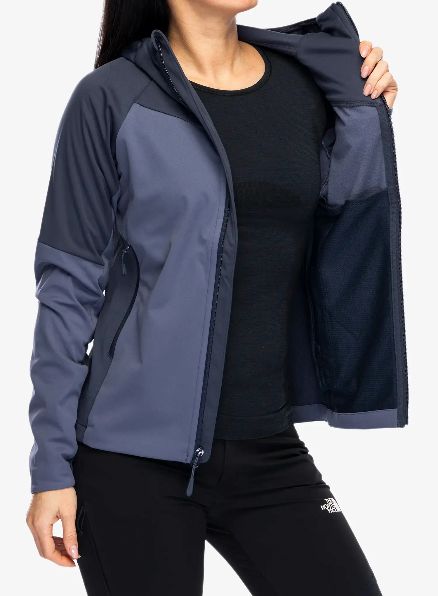 Ženska softshell jakna Jack Wolfskin Brisstal Hoody - dolphin