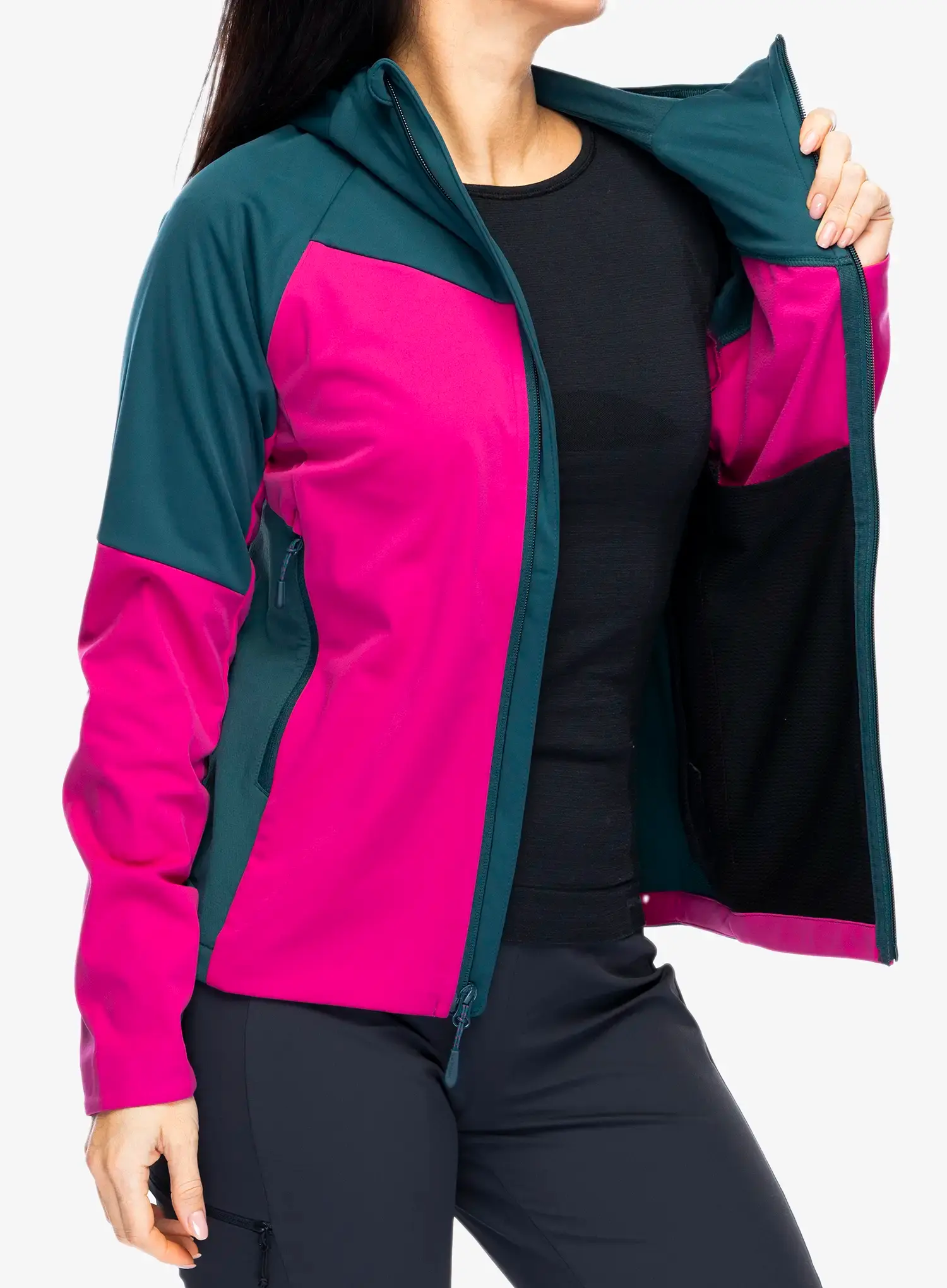 Ženska softshell jakna Jack Wolfskin Brisstal Hoody - new magenta