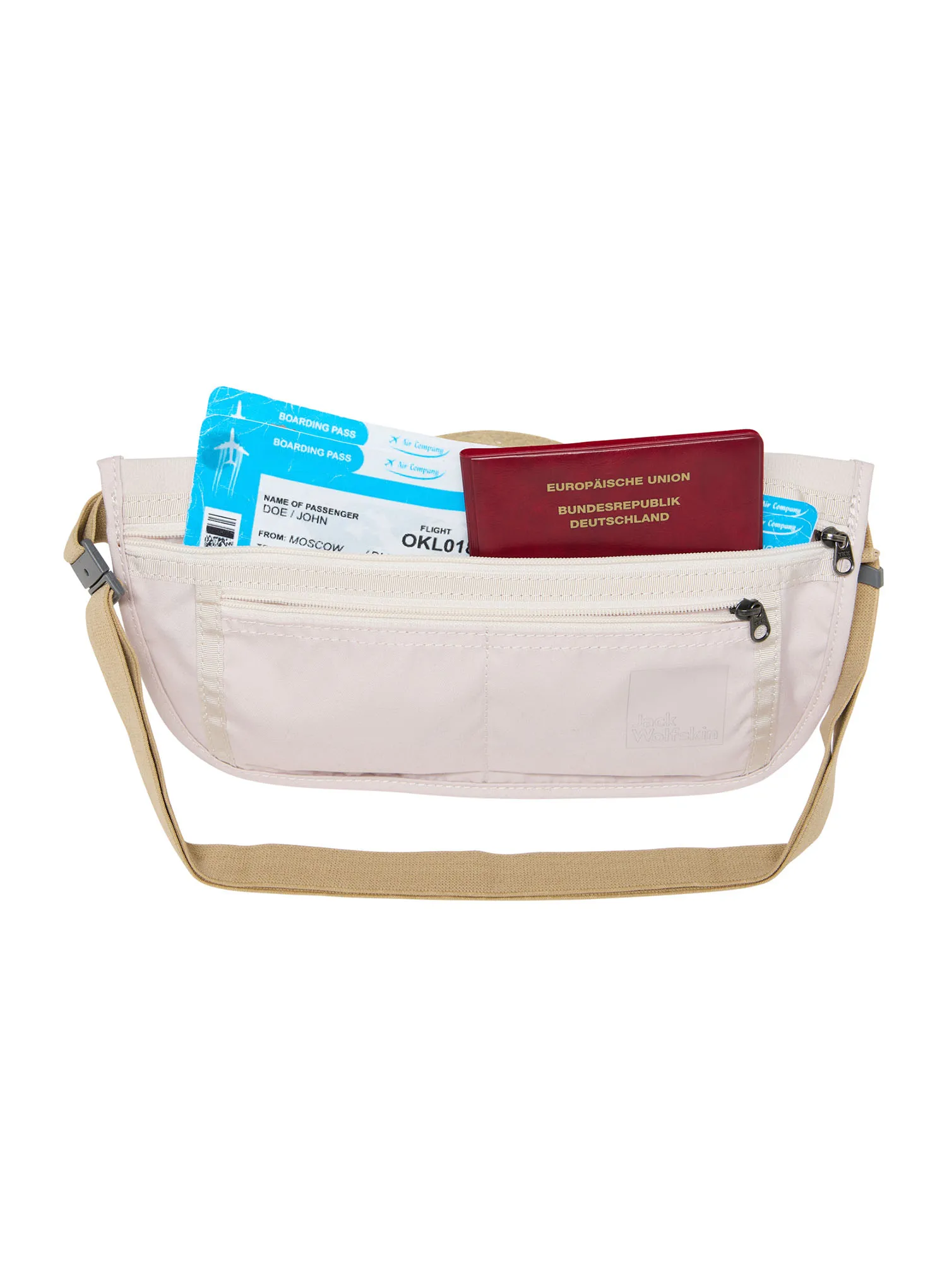 Torbica za okoli pasu Jack Wolfskin Document Belt De Luxe - sea shell