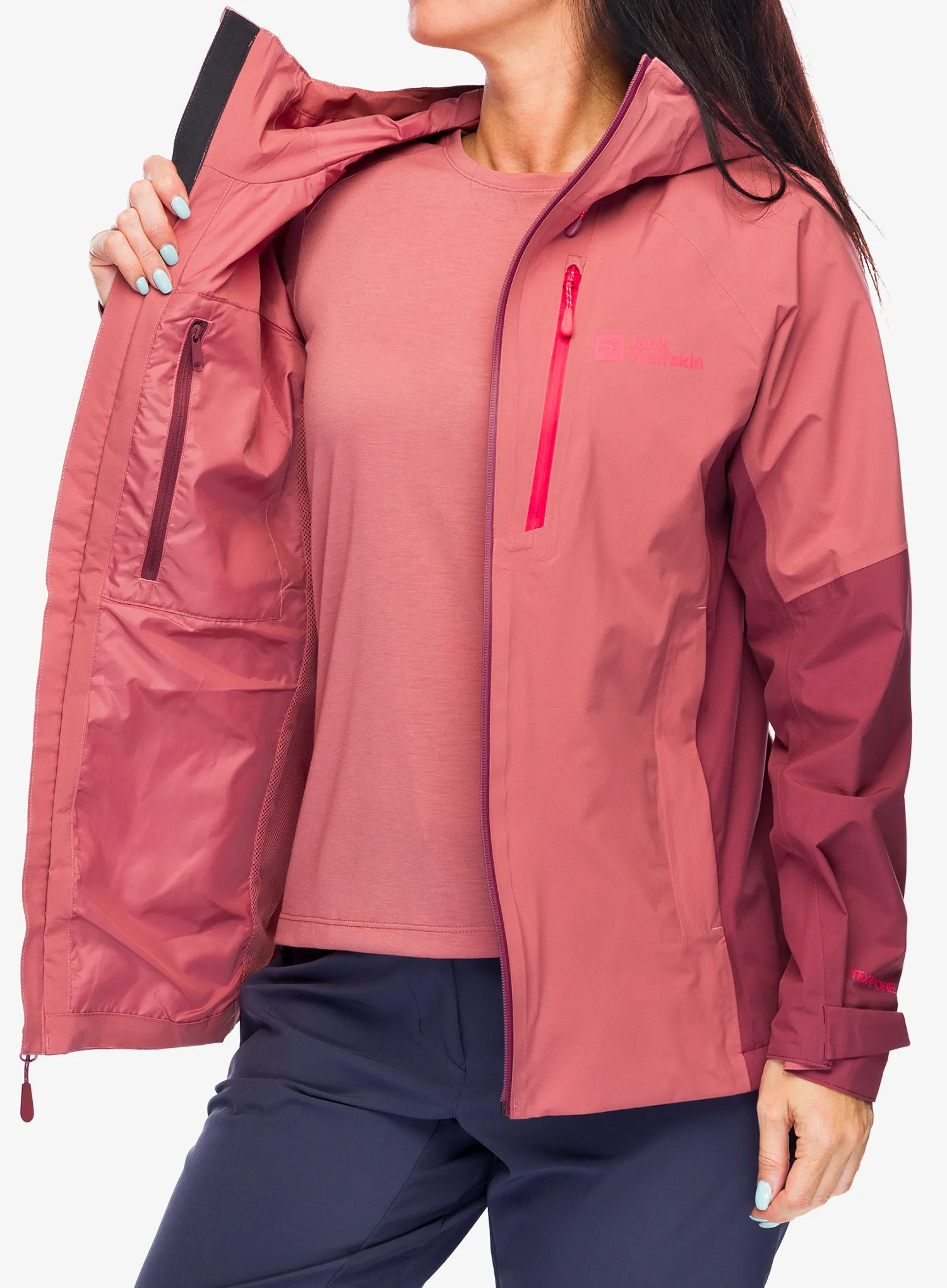 Ženska hardshell jakna Jack Wolfskin Eagle Peak 2L Jacket - mineral red