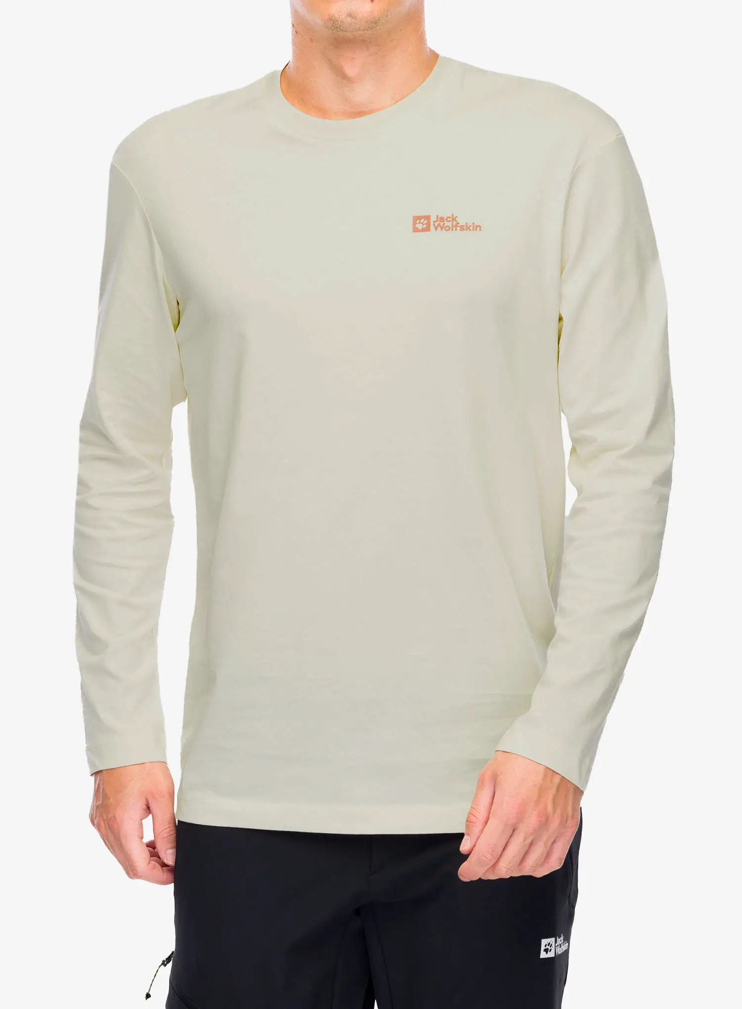 Majica z dolgimi rokavi Jack Wolfskin Essential Longsleeve - panna cotta